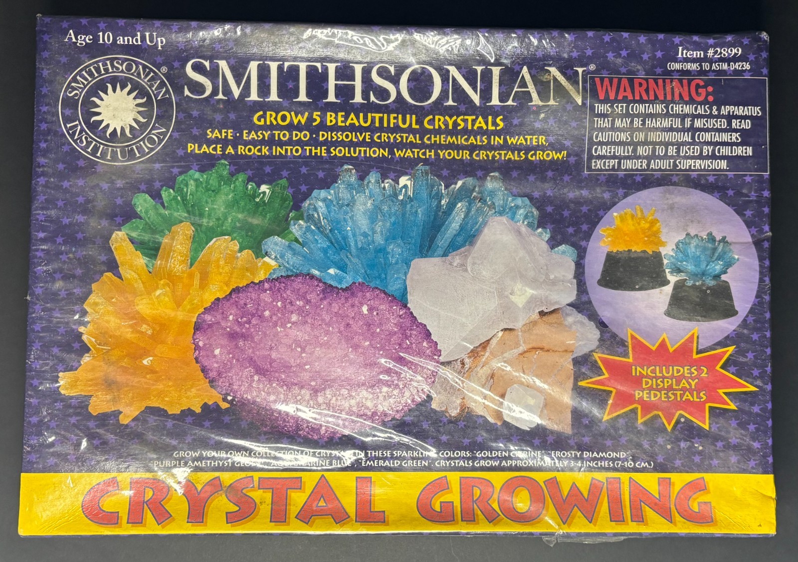 1996 Smithsonian Crystal Growing Kit #2899 Sealed