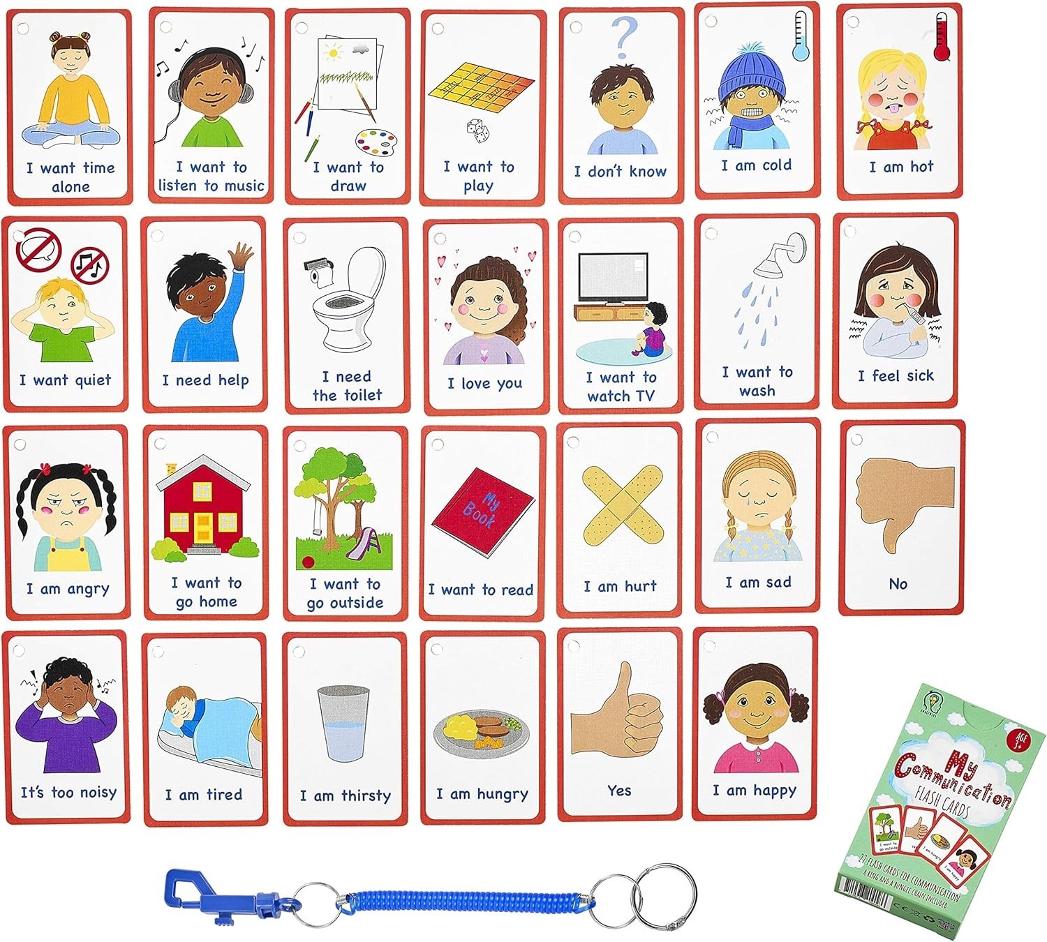 Special Needs Communication Flash Cards Autism Speech Delay Visual Aid