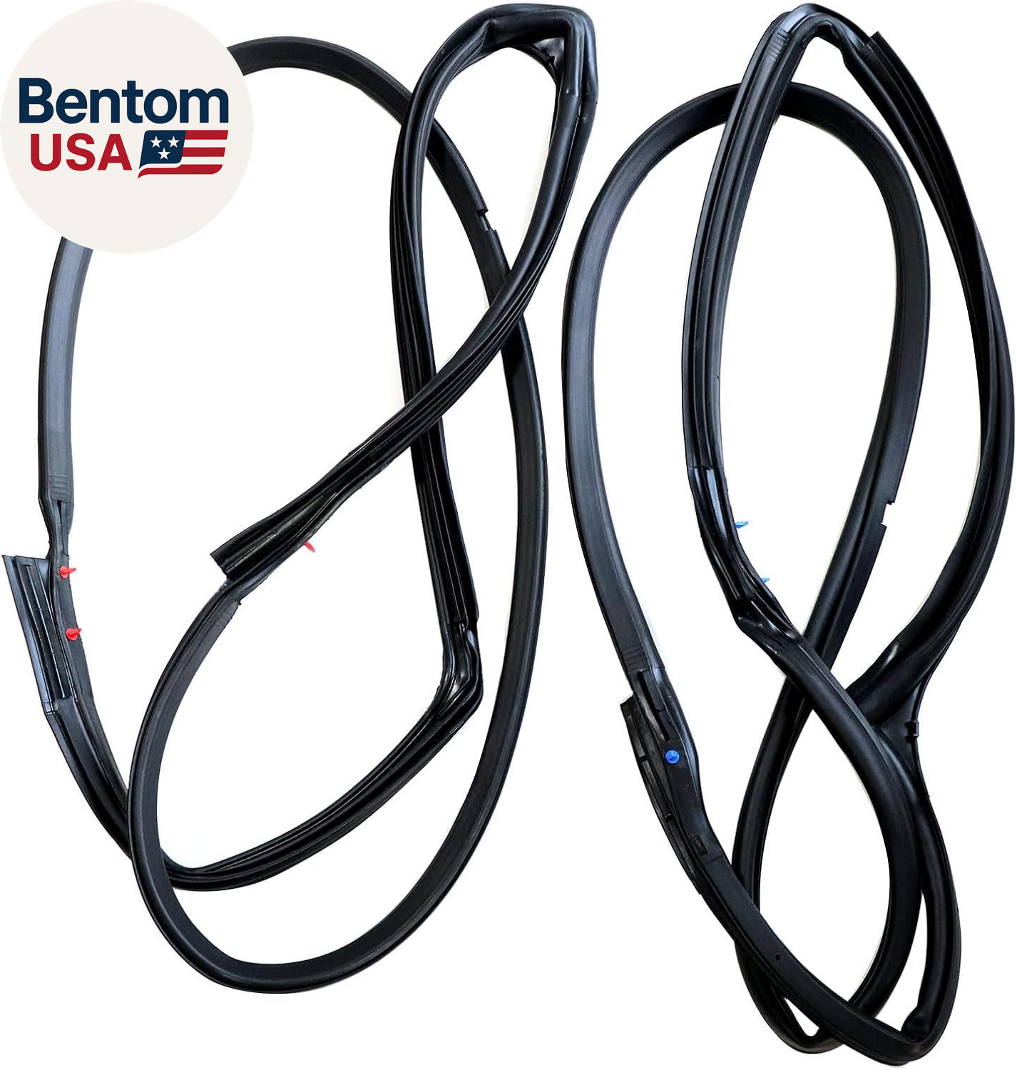1 Pair Front Full Door Felt Gasket Trim Seal Weatherstrip Compatible with Jeep W