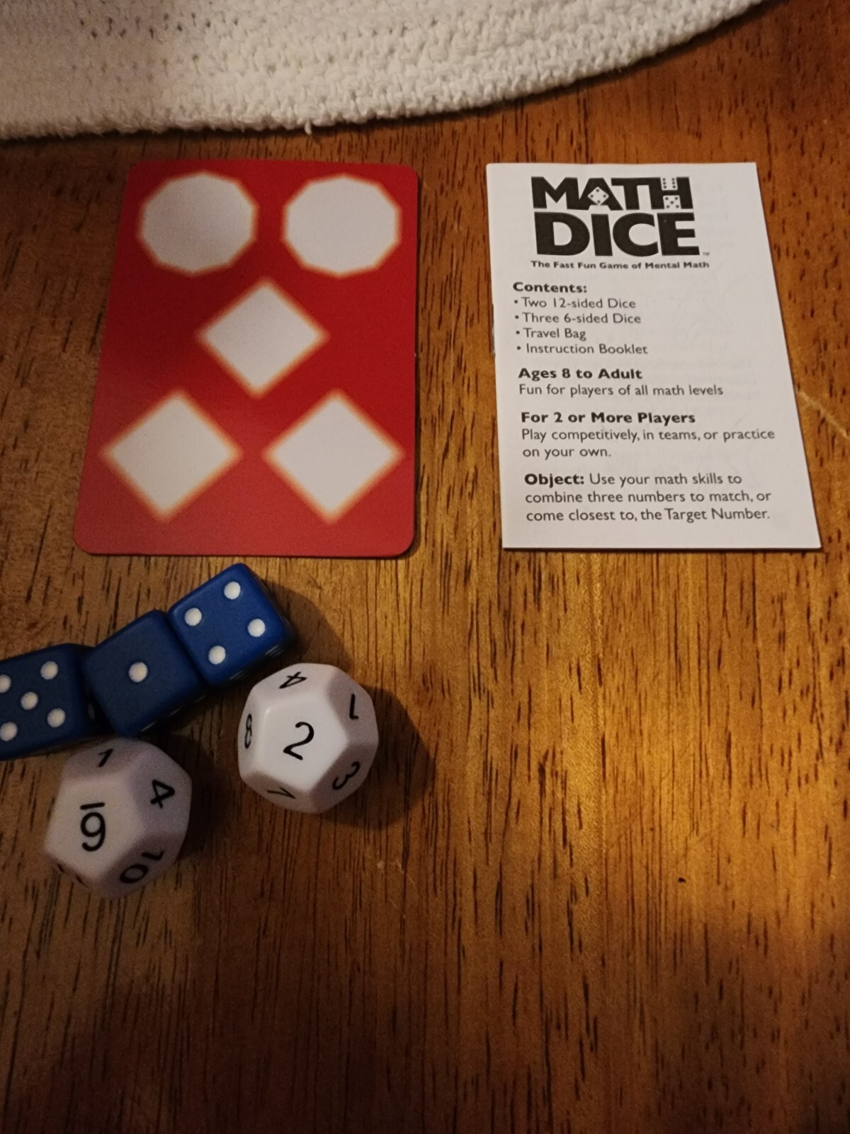 Math Dice by Thinkfun Pre-owned With Instructions