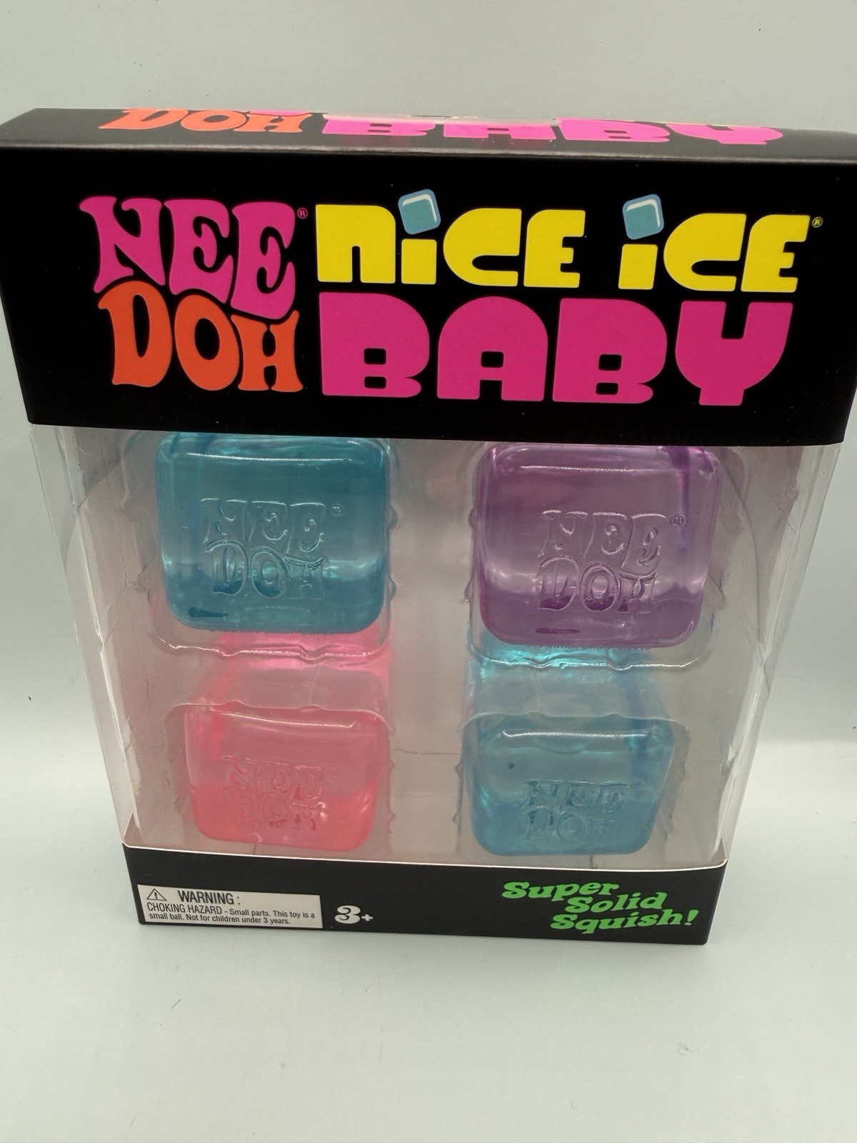 NeeDoh Nice Ice Baby 4 pack, 1 Set of Four Nee Doh Mini Nice Cube