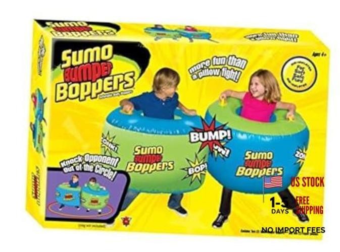 Set of 2 Sumo Bumper Boppers Belly Bumper Toys with 2 Patches – Kids