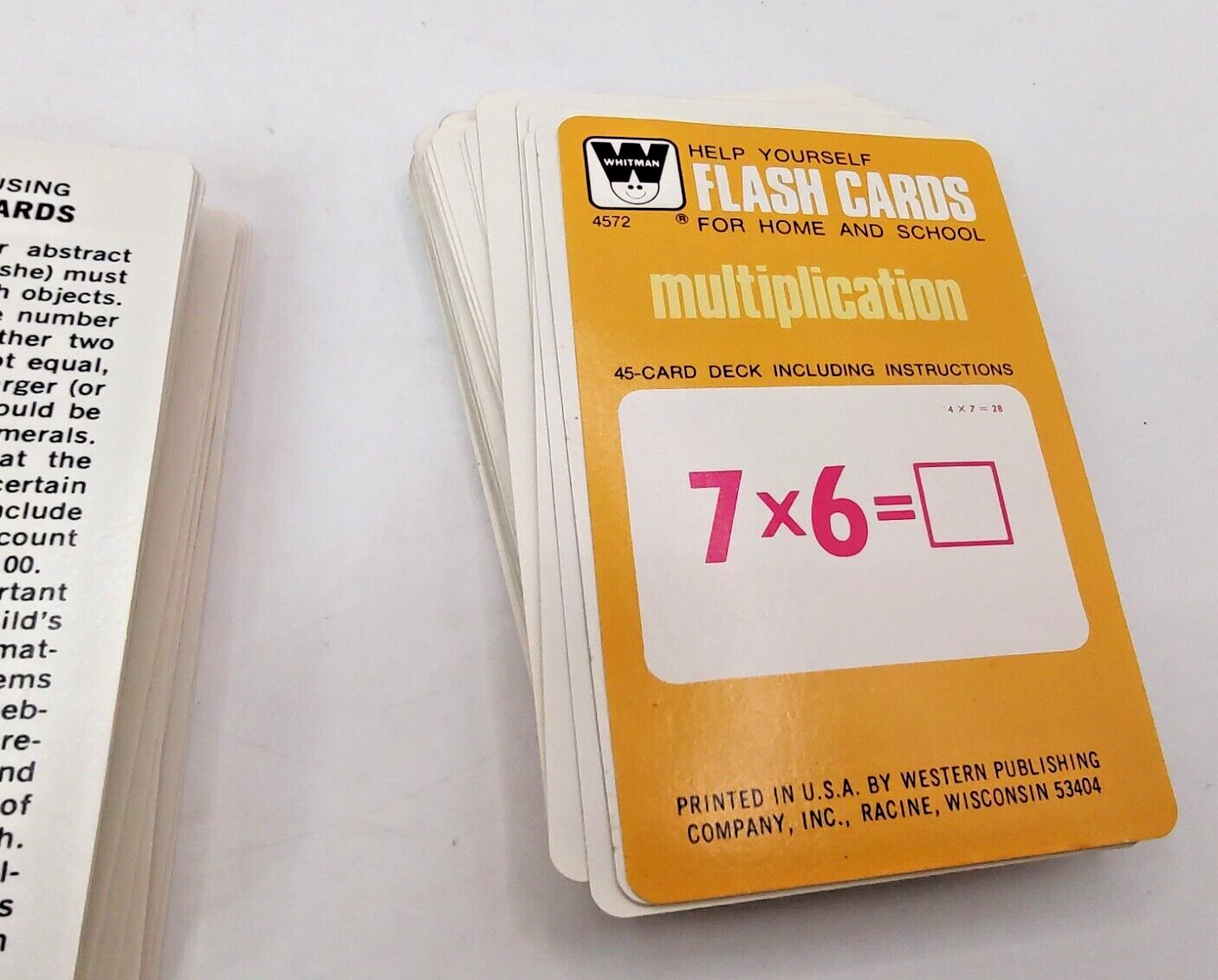 Vtg Whitman Flash Cards Multiplication Division Complete Plastic Cases Lot of 2