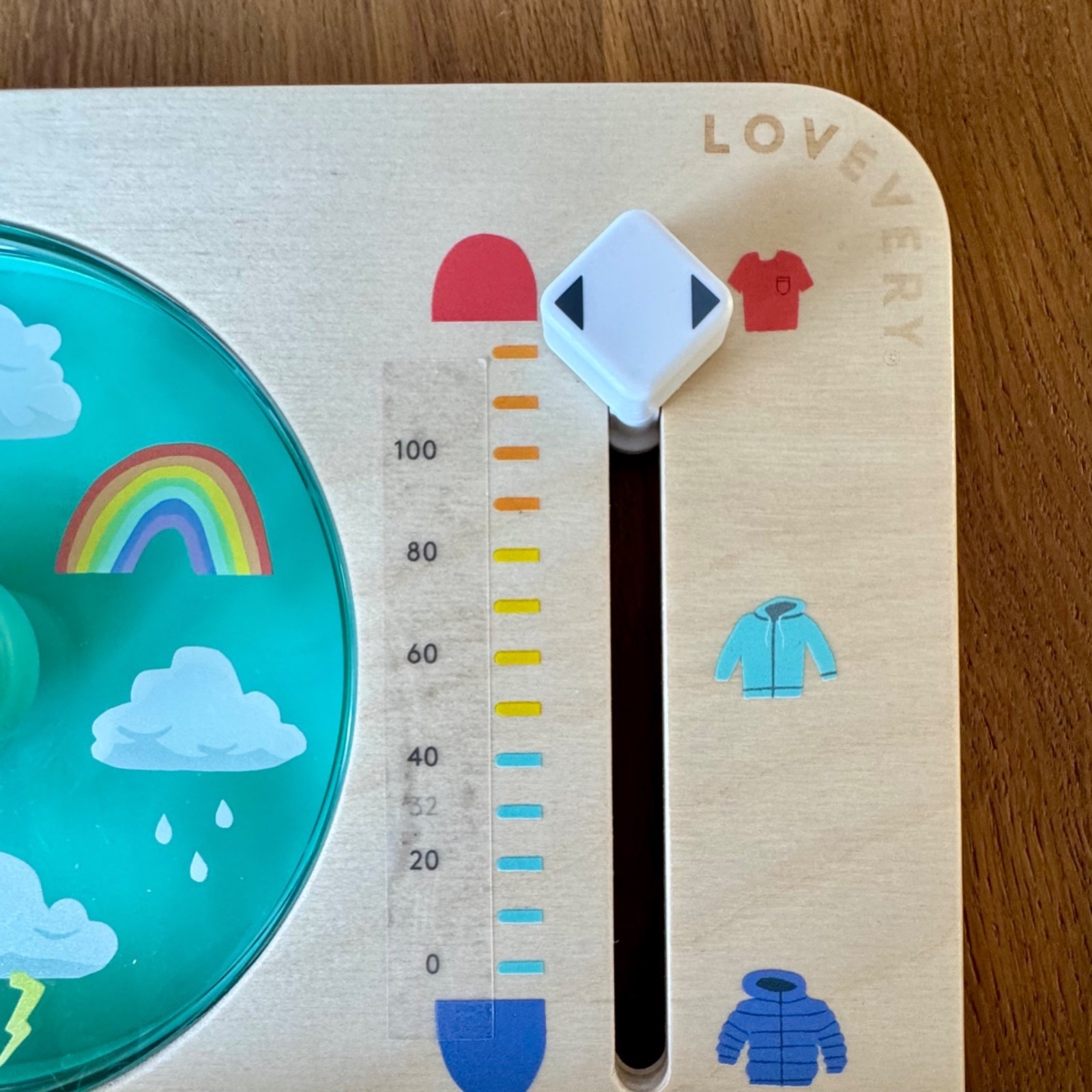 LOVEVERY Plan Ahead Weather Board Wooden Montessori Toy Calendar Planner Toddler