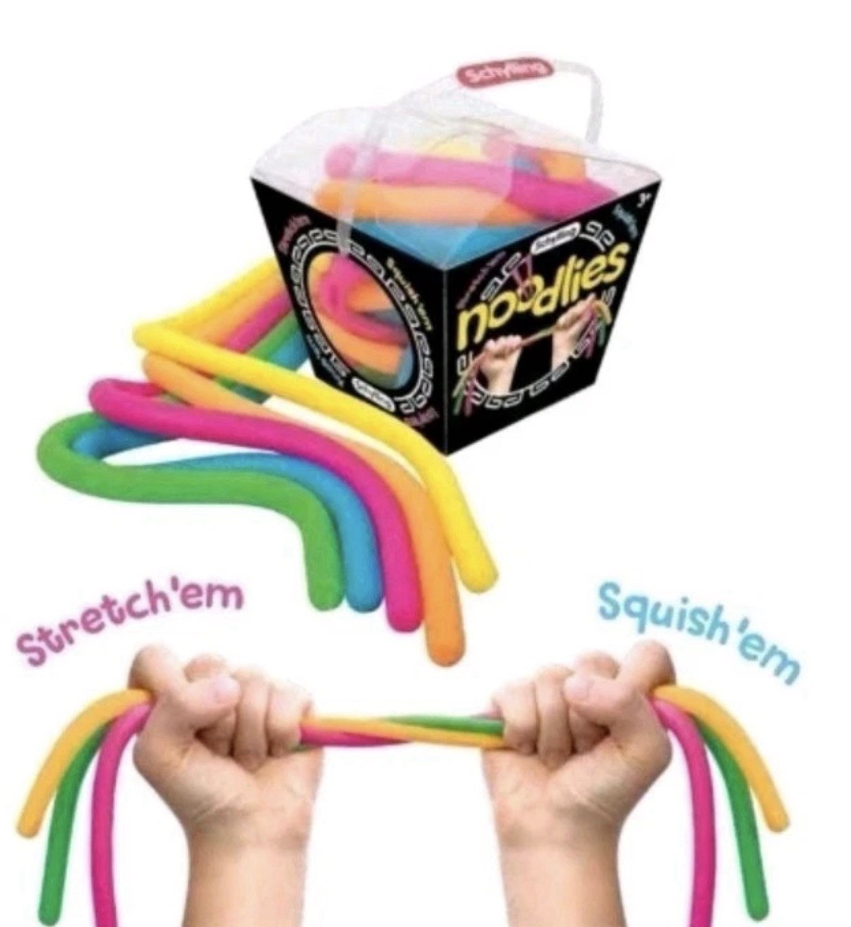 NeeDoh Noodlies Squish Stress Toy Fidget Squeeze Super Squish Super Stretch