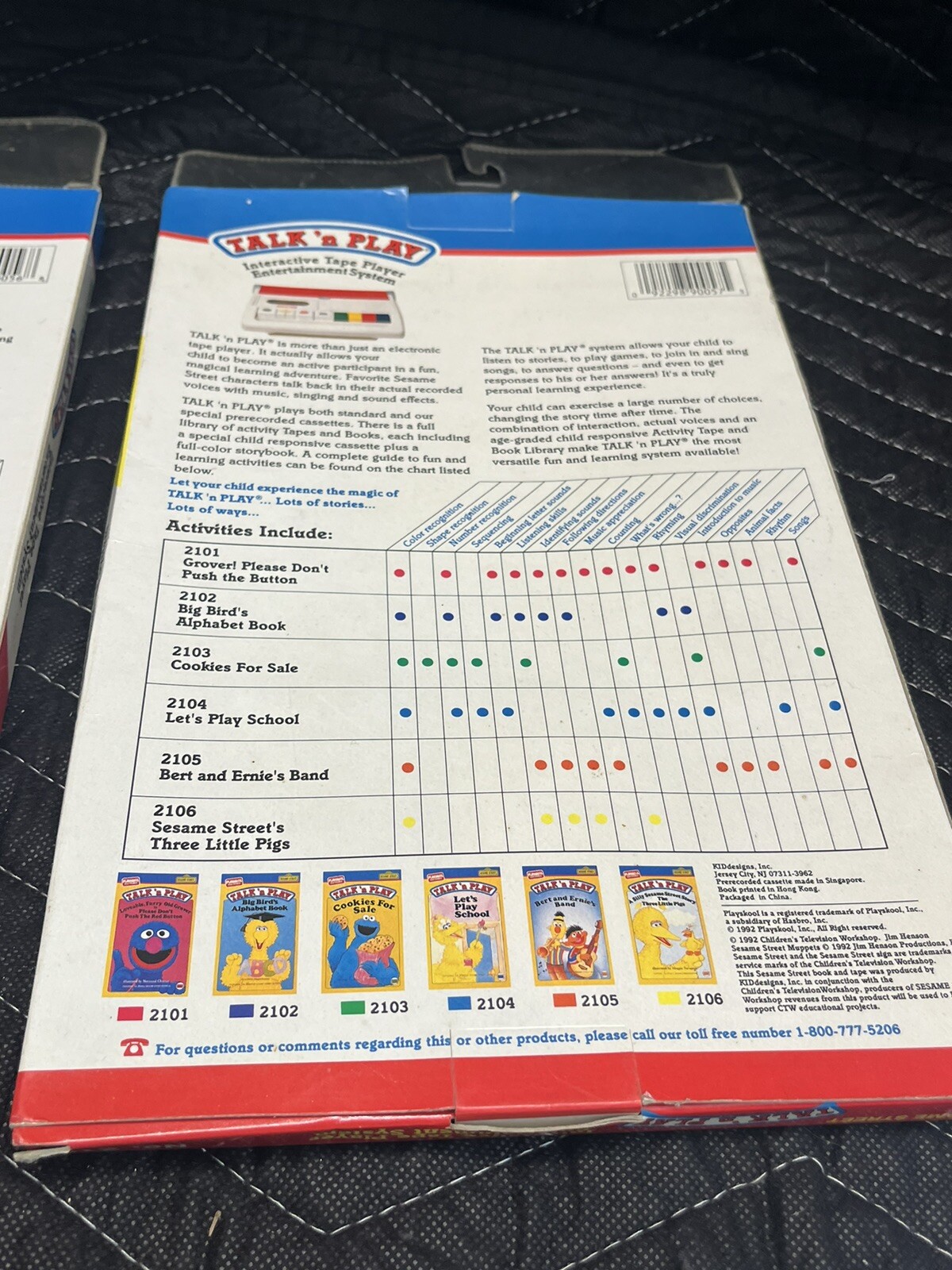 4 Vintage Playskool Talk ‘n Play Sesame Street Brand New Cassette Tapes In Box