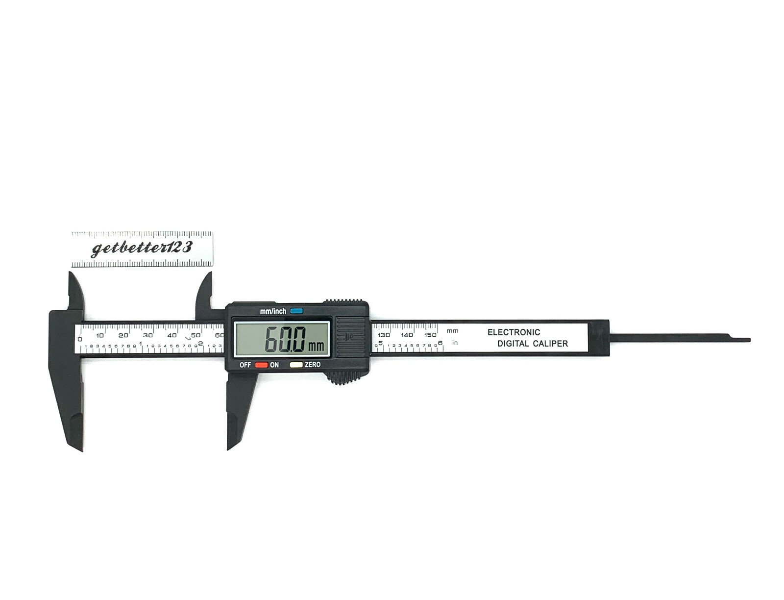 1pc LCD screen Vernier caliper Plastic 150mm Resolution 0.1mm Tolerance +-0.2mm