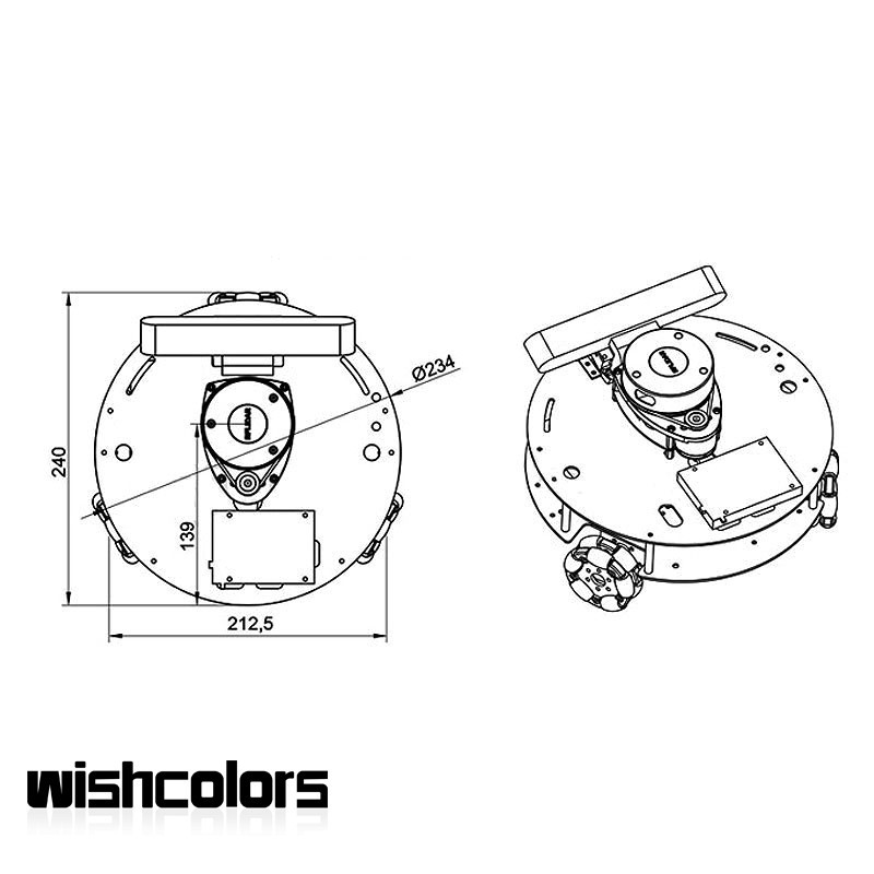 Omni Wheel ROS Car Robotic Three-wheeled car ROS Master For Jetson Nano A02 4GB