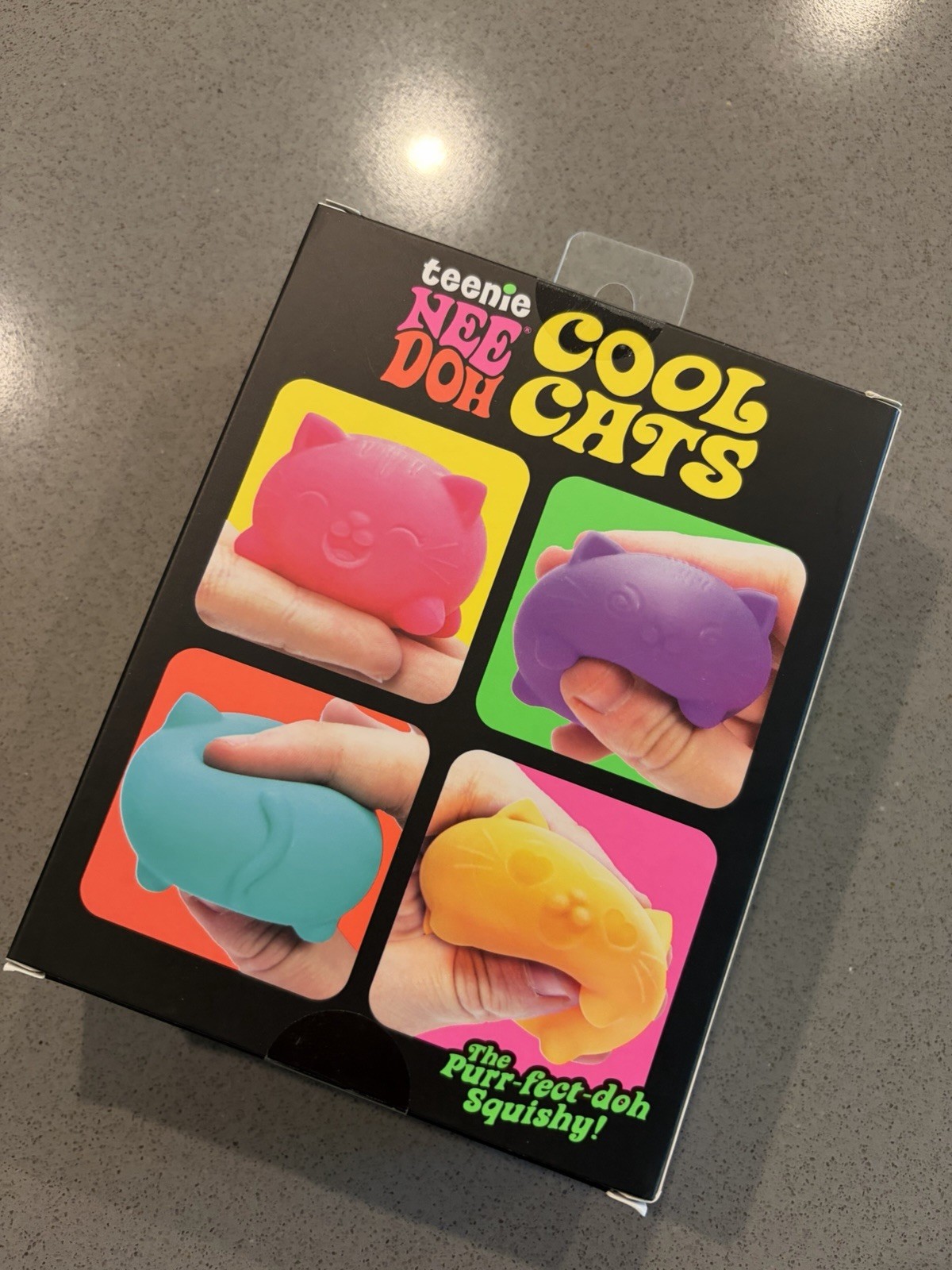 NeeDoh Teenie Cool Kittens 4-Pack Squishy Stress Toy Sensory Fidget – NEW