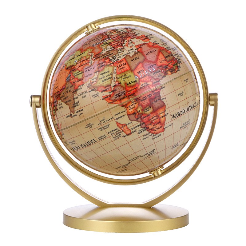 720° Rotation Earth Globe World Map Geography Education Teaching Kid Room Decor