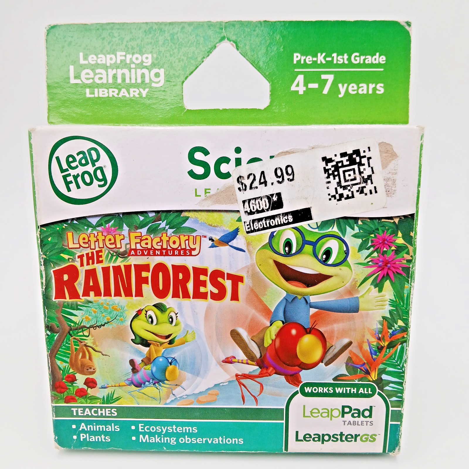 Leap Frog Letter Factory The Rainforest Leap Pad Leapster GS Science Game NOS