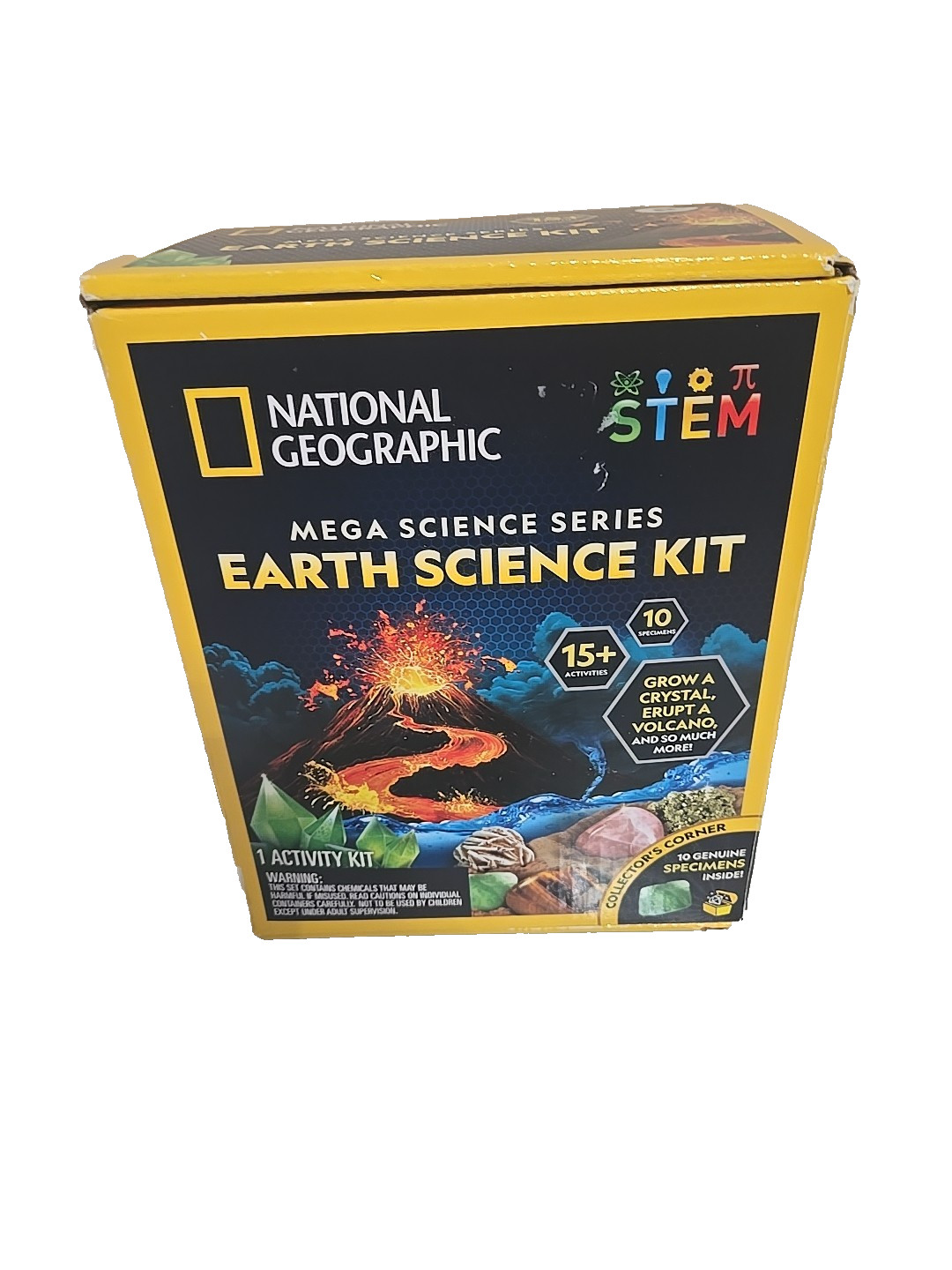 Nat Geo Mega Science Kit Crystals Volcano Gems Geology STEM Kids Educational NIB