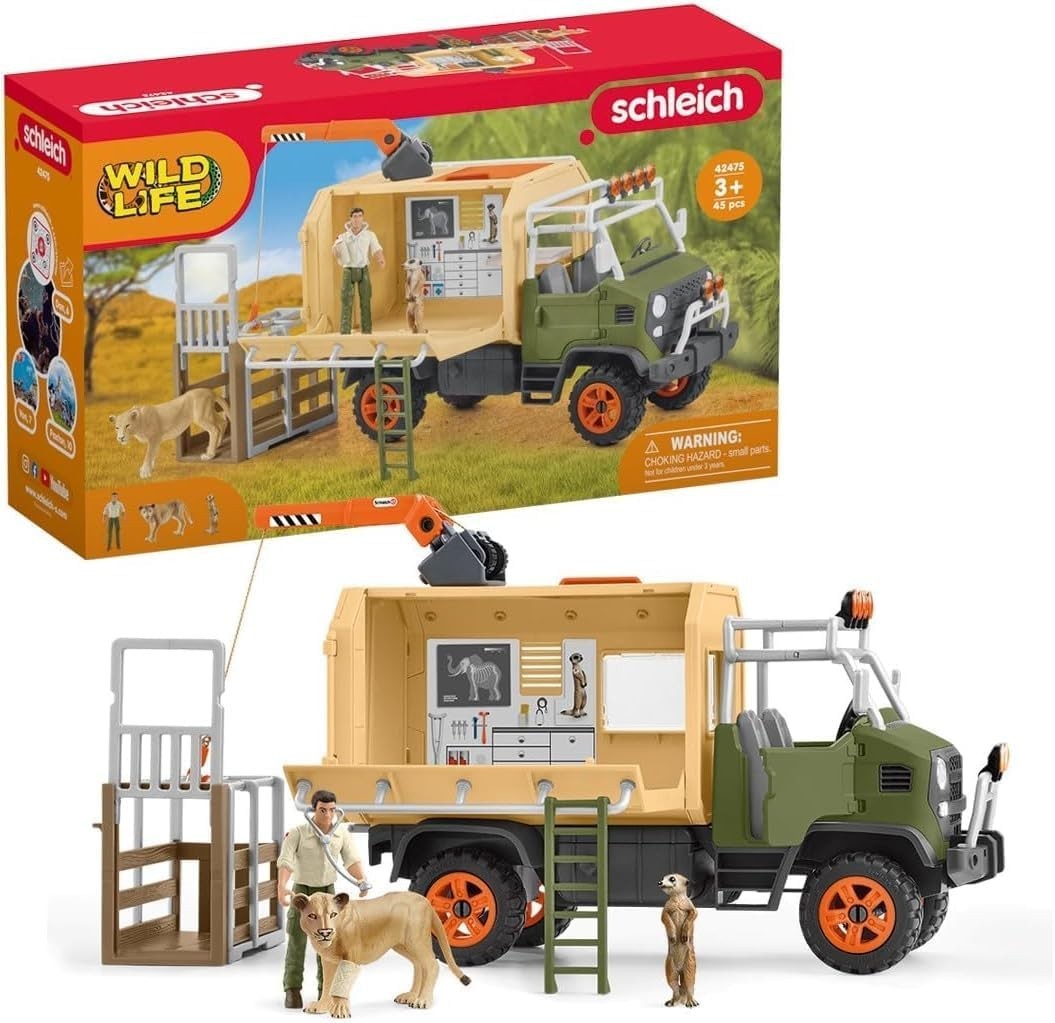 Hands-On Fun: Wild Life 45-Piece Safari Adventure Playset for Imaginative Kids