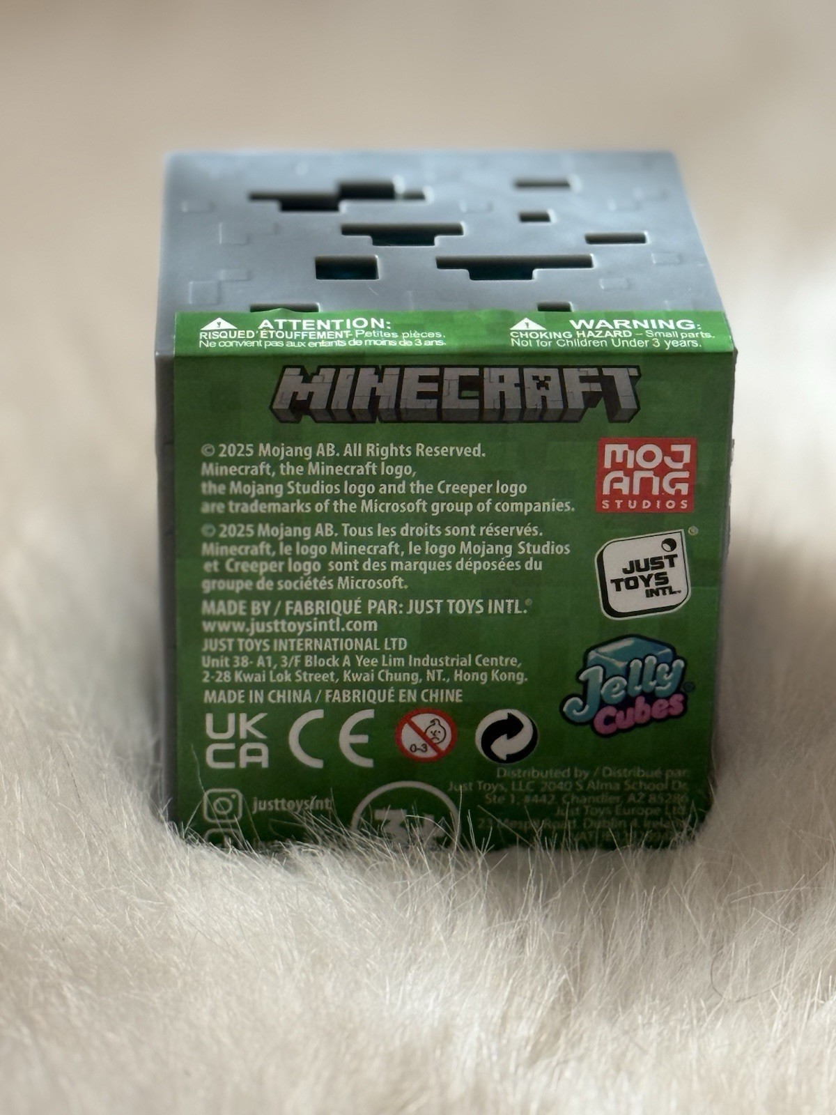 Minecraft Jelly Cube Teal Blue New Selaed Box Squishy Squeezy Toy Stress Relief