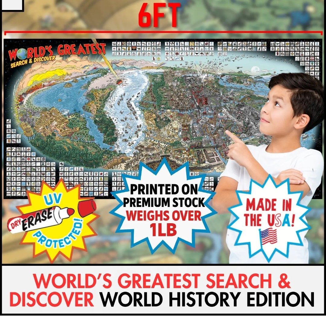 World Greatests Search & Discover HUGE poster World History Edition