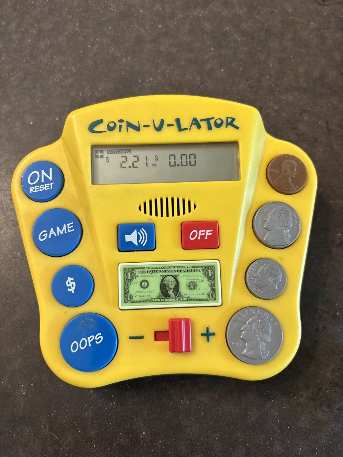 Coin-u-lator Coin Counting Calculator Game Electronic Kids tested works