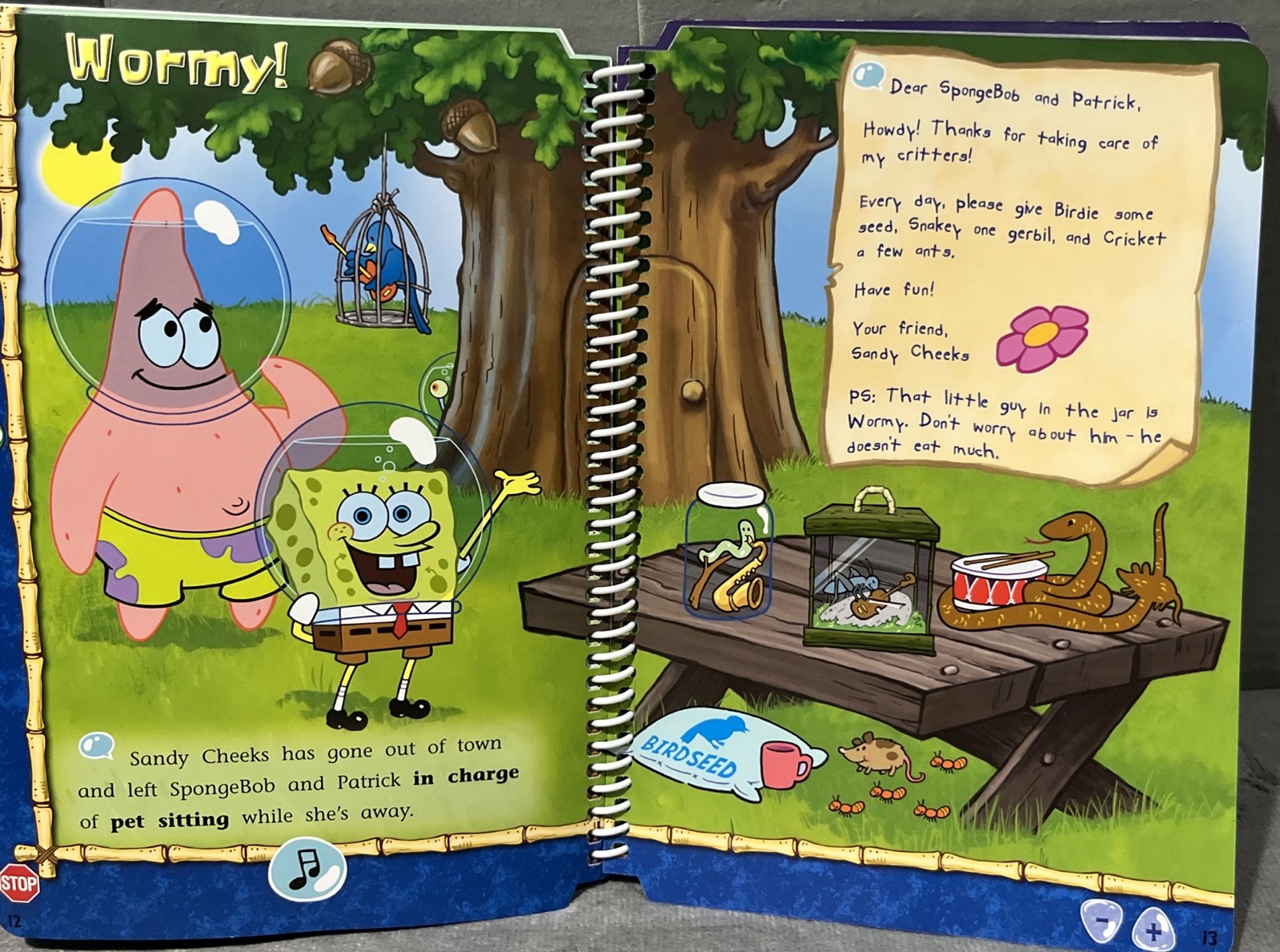 Leap Frog LeapPad Learning System SpongeBob Squarepants Salty Sea Stories Book