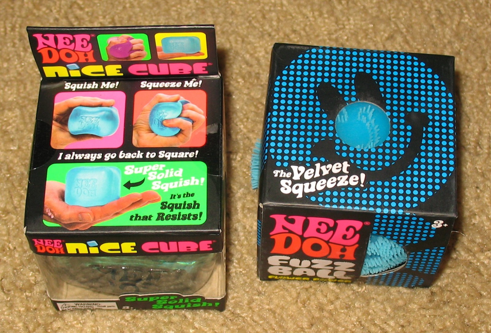 NEEDOH FUZZ BALL & NICE CUBE, LOT OF 2