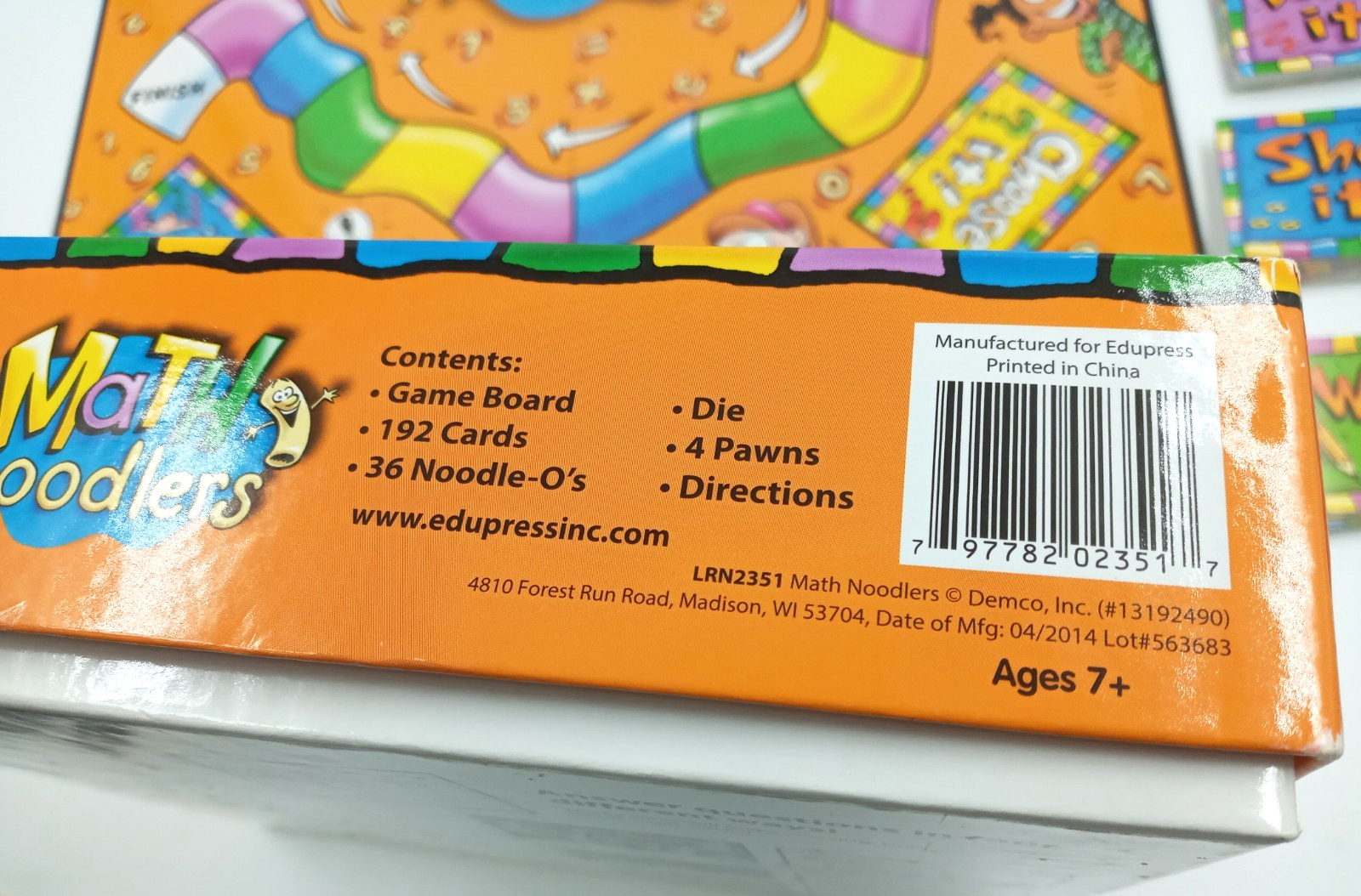 Math Noodlers Game, Grades 4-5 by Edupress- INCOMPLETE / MISSING Parts / Pieces