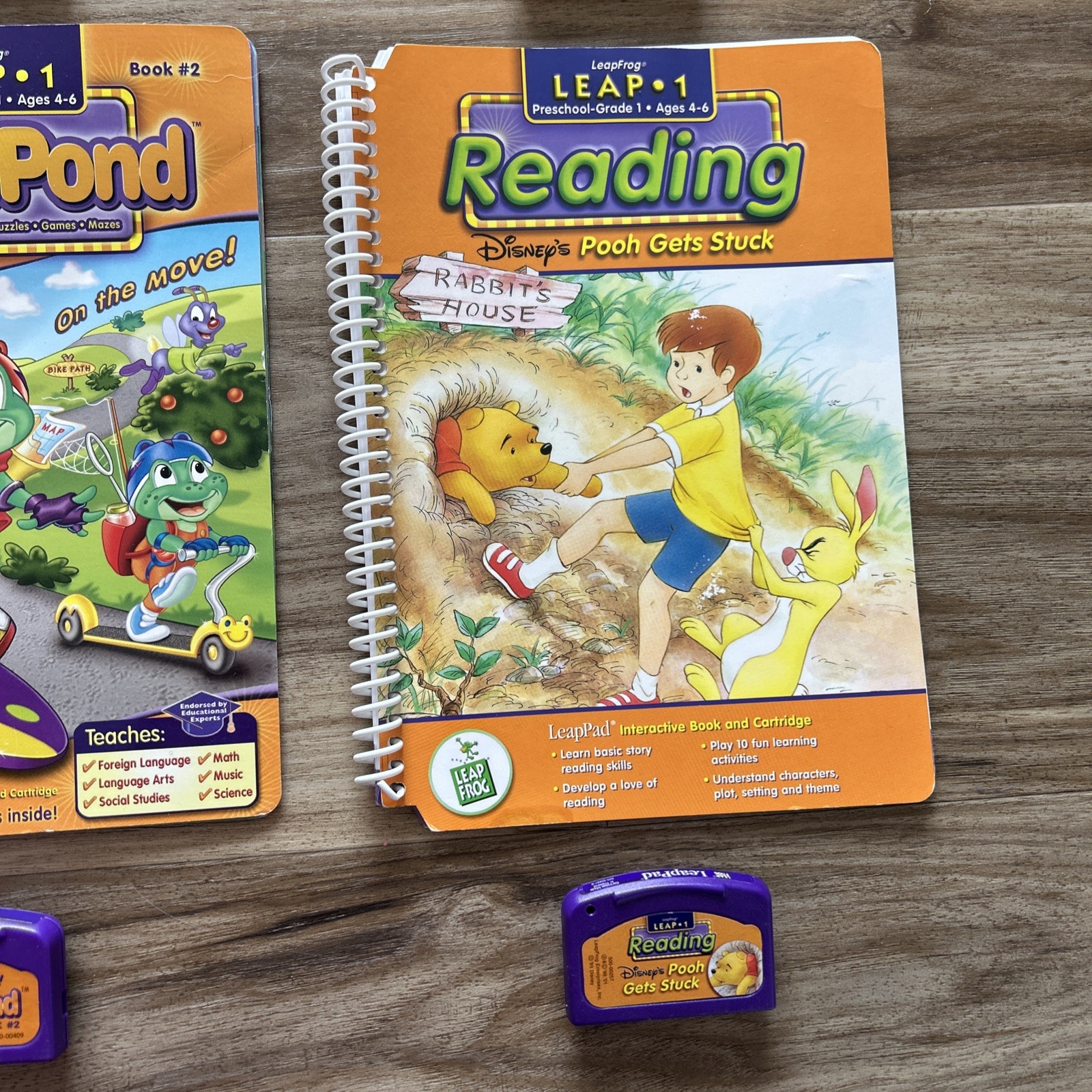 Leap Frog LeapPad SET of 4 Interactive Books Cartridges LEAP 1 Preschool-Grade 2