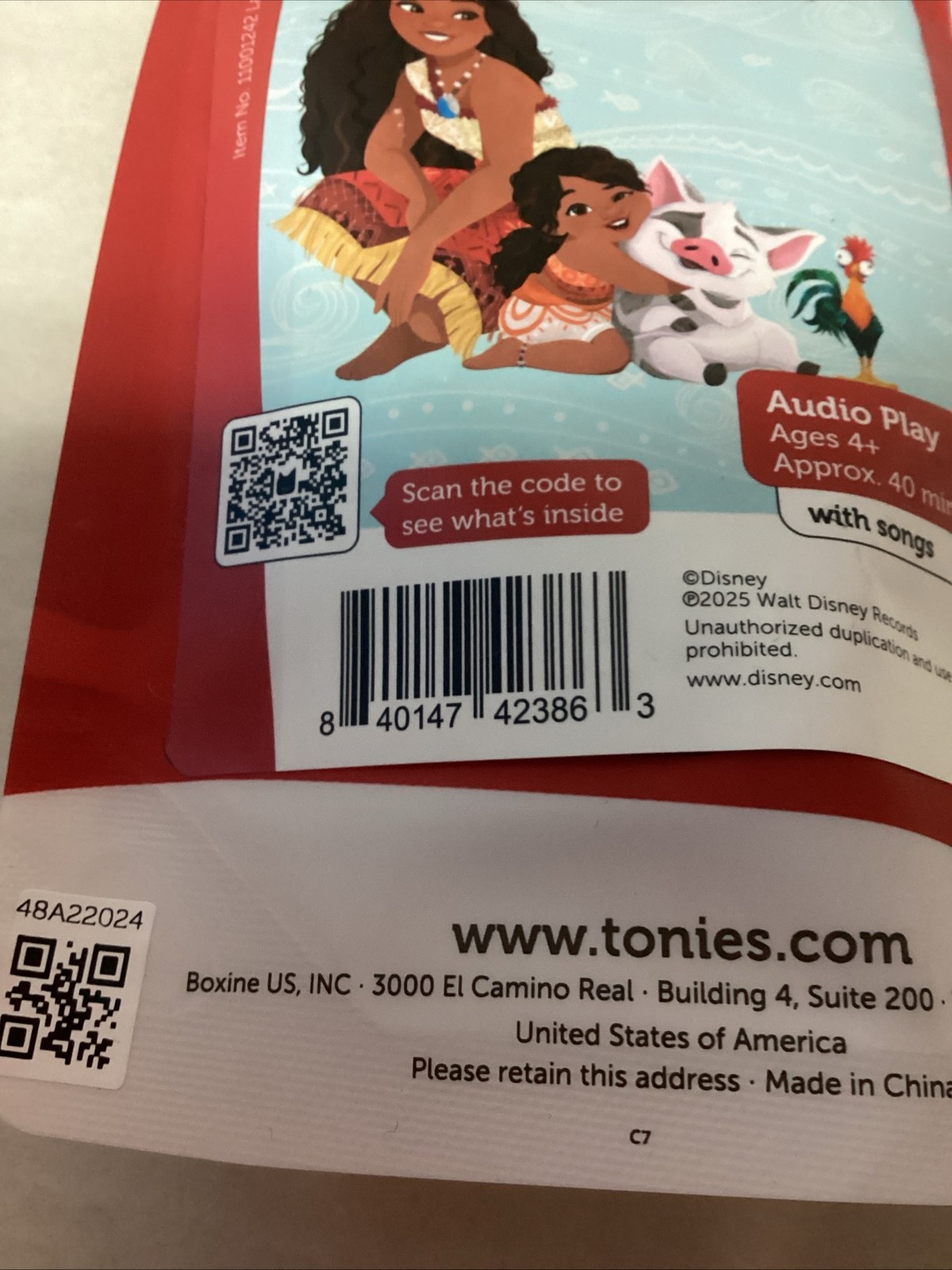 Tonies Disney Moana 2 Simea Figurine – Engaging Audio Story and Music NEW