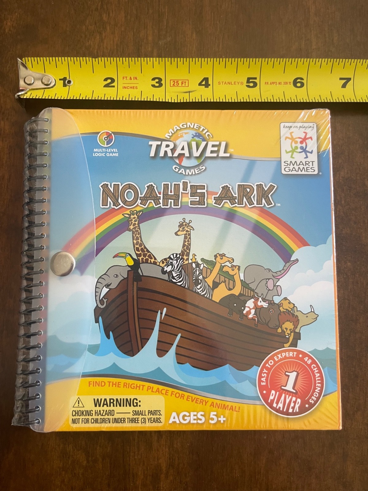 Smart Games-Noah’s Ark, Magnetic Puzzle Travel Game with 48 Challenges, 5+ Years