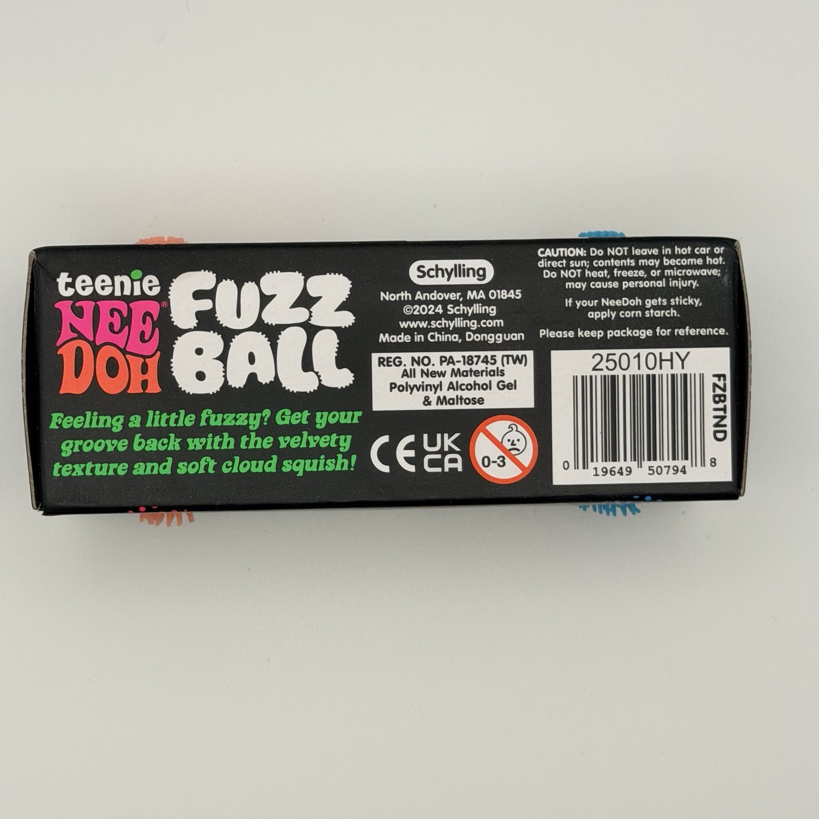 Nee Doh Teenie Fuzz Ball The Velvet Squeeze 3 Pack Multicolor Blue Pink Orange