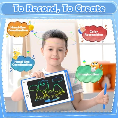 LCD Writing Tablet for Kids, 8.5 Inch Colorful Doodle Board Drawing 4 Pack