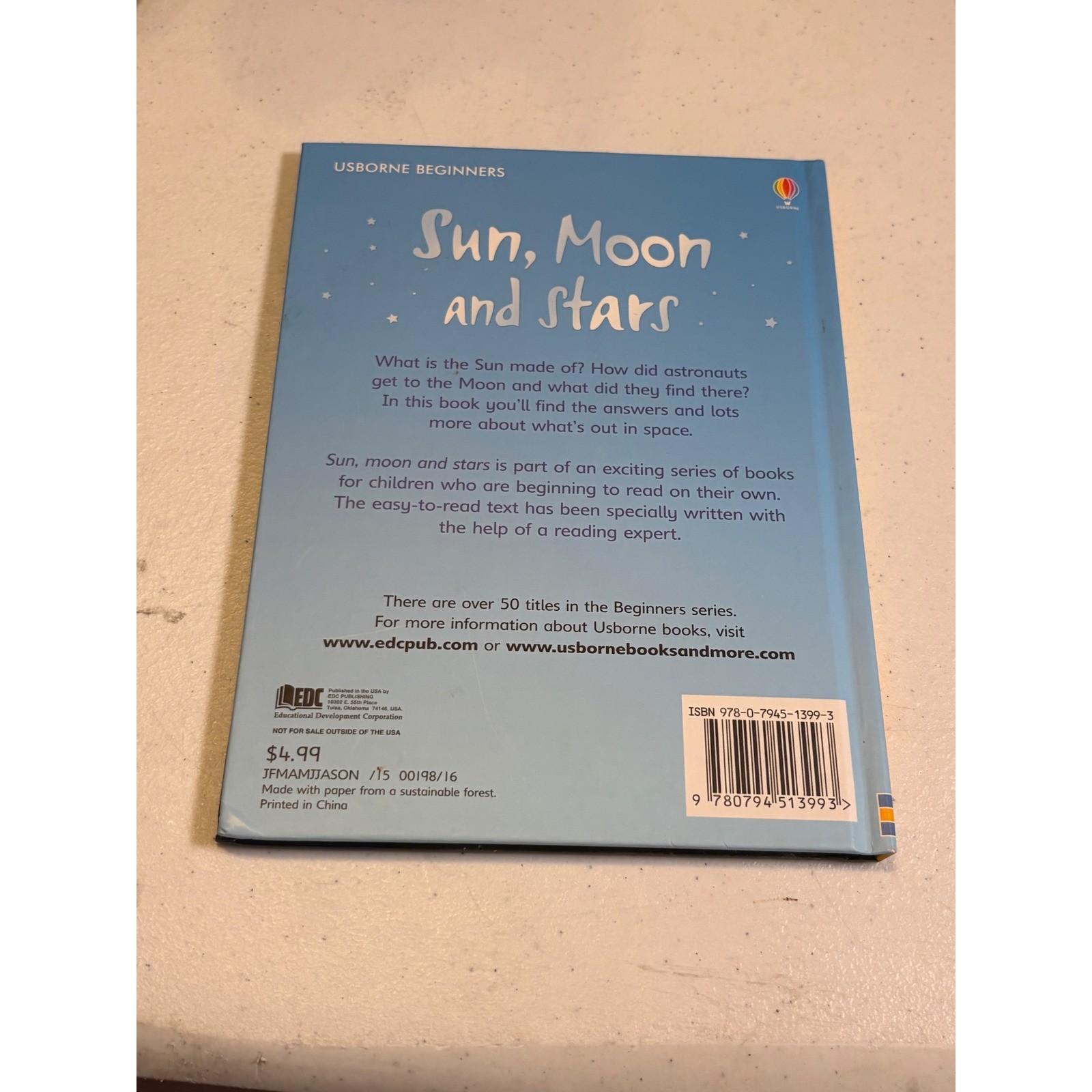 Usborne Beginners Books Kids Set of 2 Blue Excellent Science Hardcover STEM