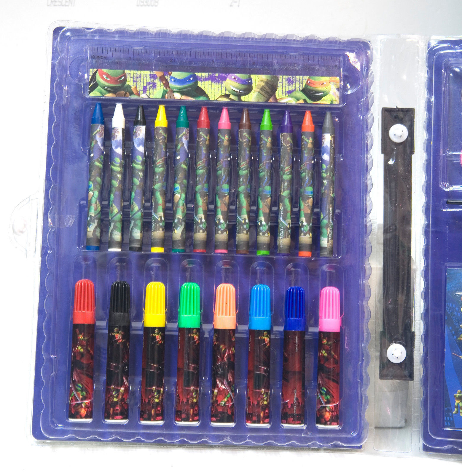 Teenage Mutant Ninja Turtles Art Set 50 Pieces Kit Nickelodeon Ages 3+ Plus New