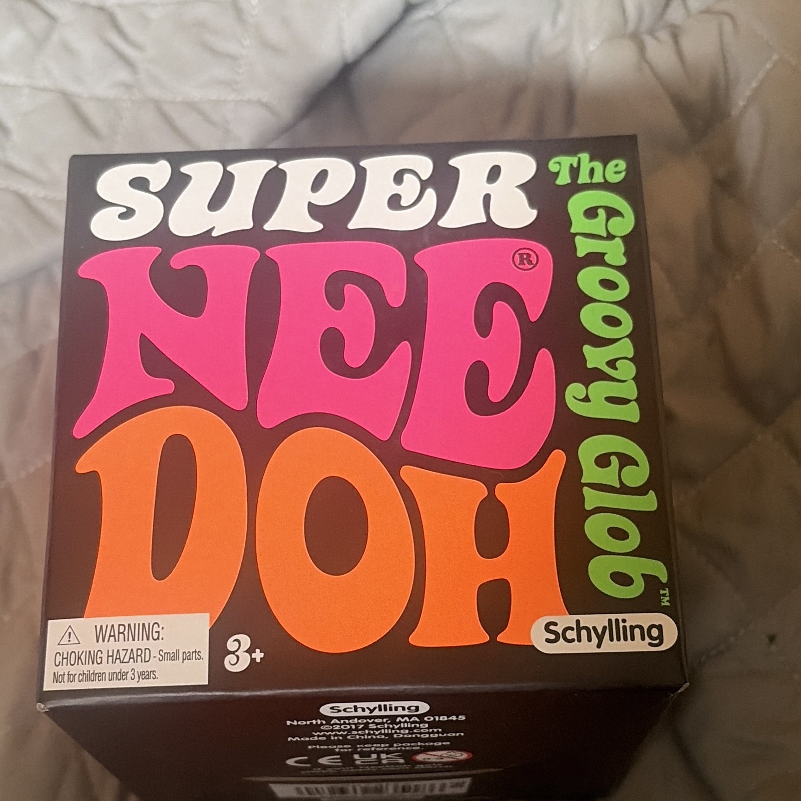 Schylling Super Nee Doh Groovy Glob Blue Squeeze Toy Stress Ball, Ages 3+