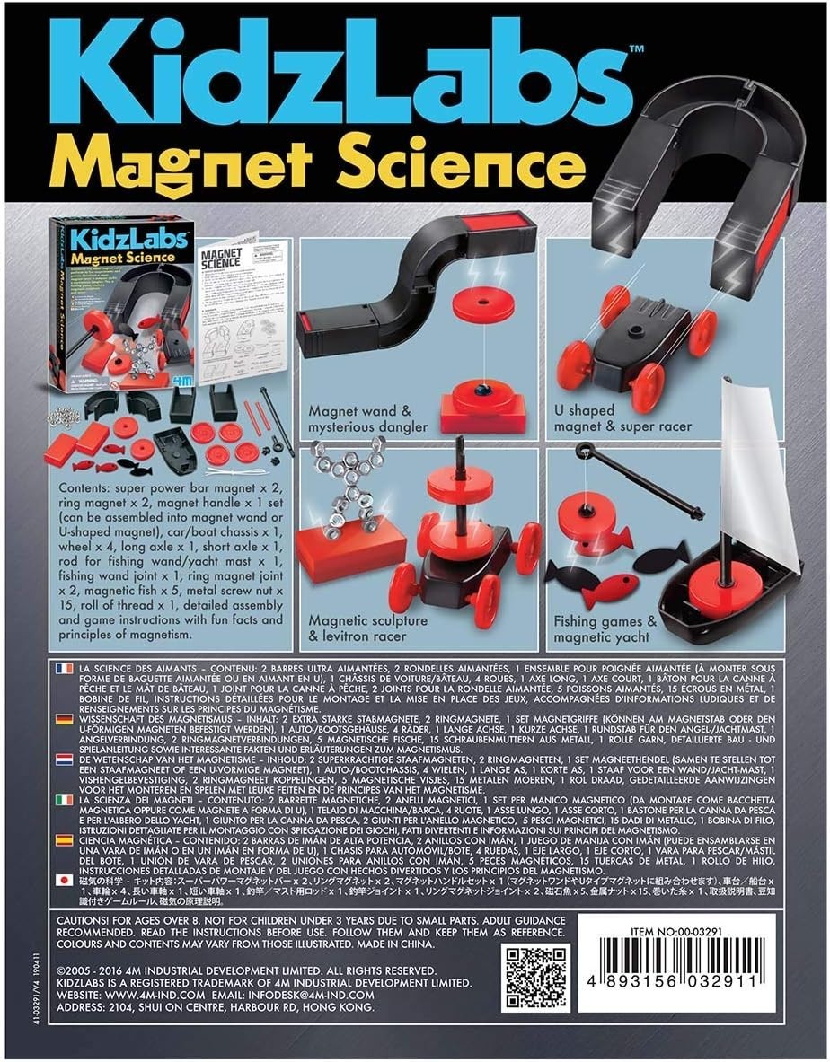 Hands-On Learning 4M Magnet Science Kit – 10 Magnetic Activities for Ages 8+