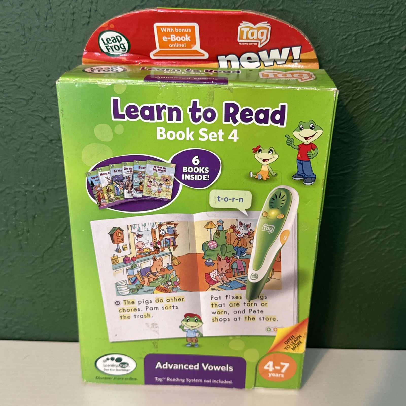 Leap frog, Learning to read, Book set 4, Advanced Vowels. 4 – 7 years, 6 books