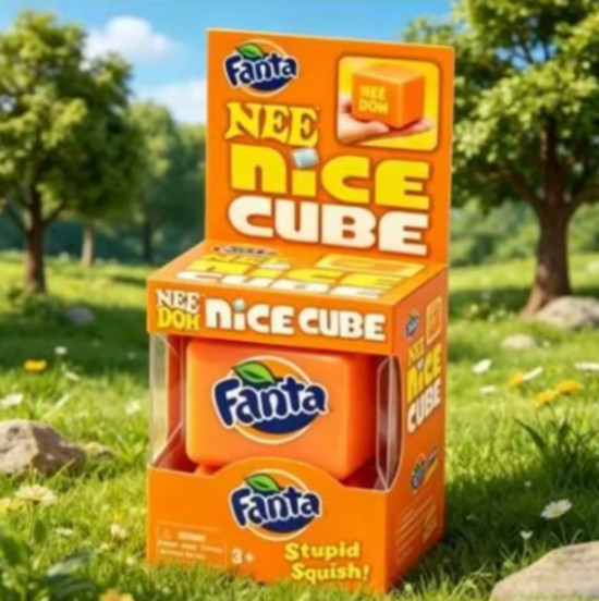 Schylling NeeDoh Nice Cube – Fanta Edition (Orange)