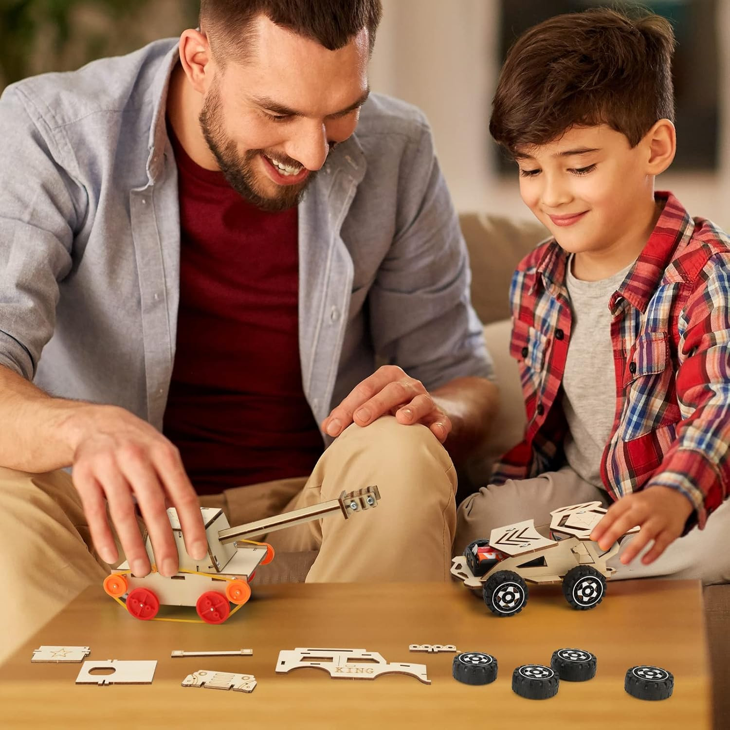 Yutin STEM Kits for Kids Age 8-10 10-12, 6 Set Wood Building Projects Crafts Sci