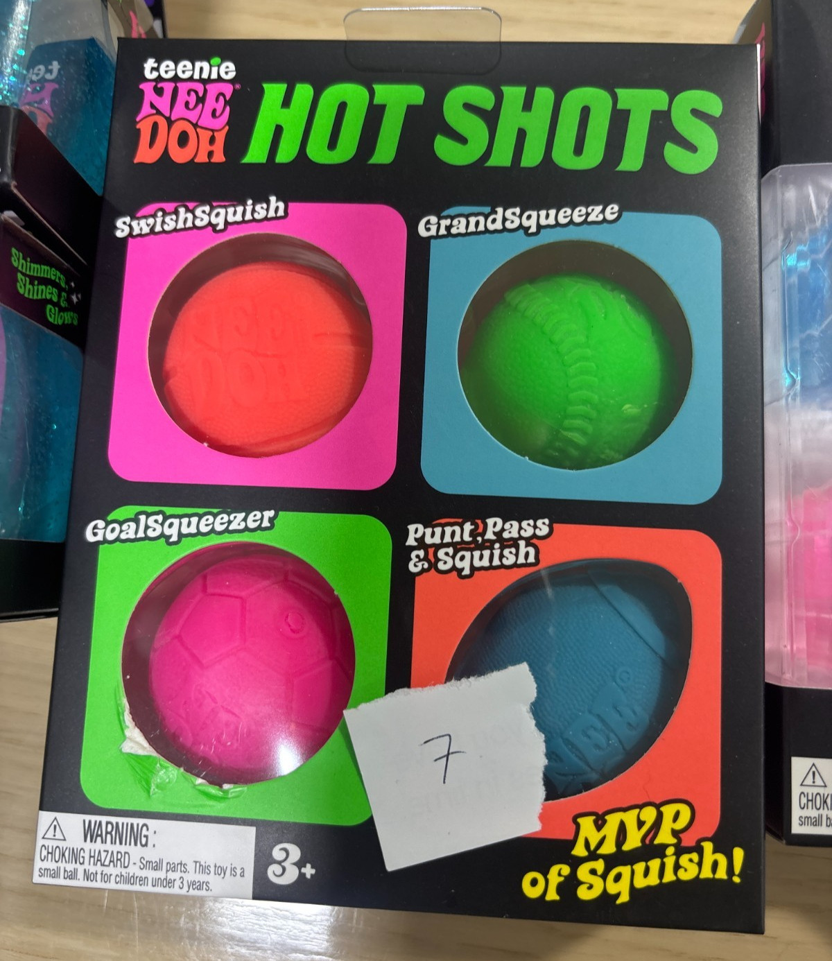 NeeDoh Schylling Teenie Hot Shots 4 Pack Sensory Stress Ball Fidget Toy NWT