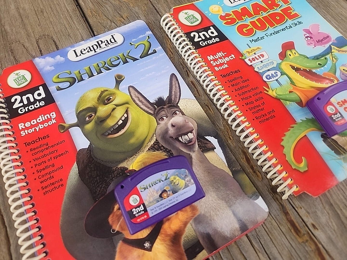 LeapFrog 2nd Grade SHREK 2 Story & Leappad Smart Guide Multi Subject