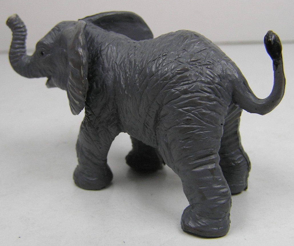 Safari Ltd. Gray Elephant 2.5″ Long Plastic Animal Toy Figure China