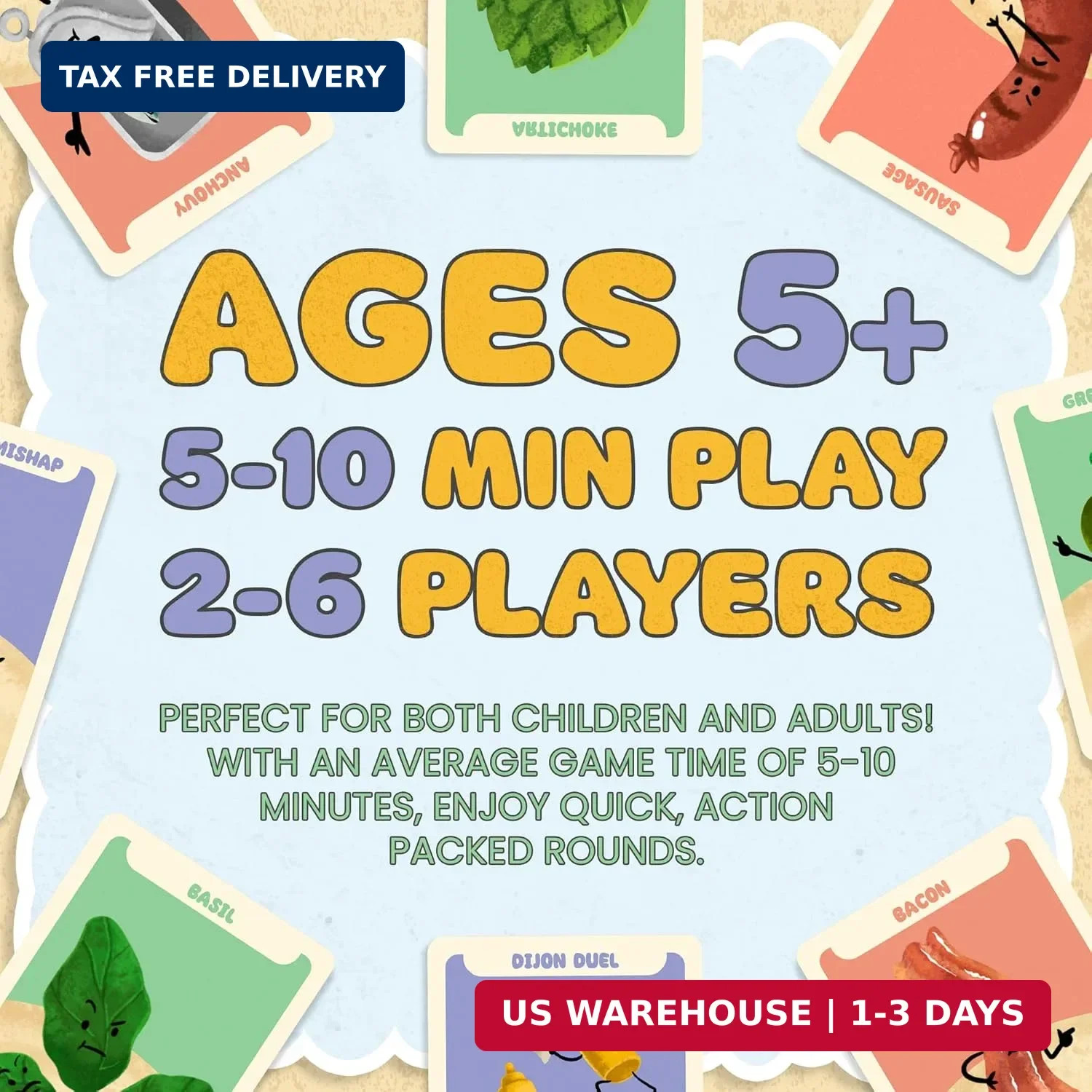 Family Card Game – Fun Game for Kids, Families, Teens, and Adults. Easy, Fast-pa