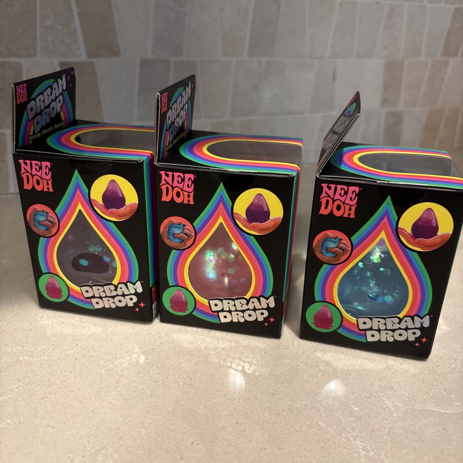 Authentic Viral NEEDOH Dream Drop Set of 3 Blue, Purple, Pink RARE DREAMDROPS