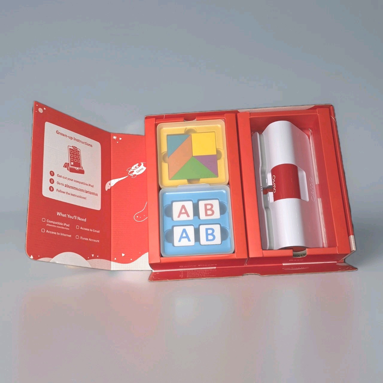 Osmo -Genius Starter Kit for iPad – 5 Learning Games Ages 6-10 NEW Open Box