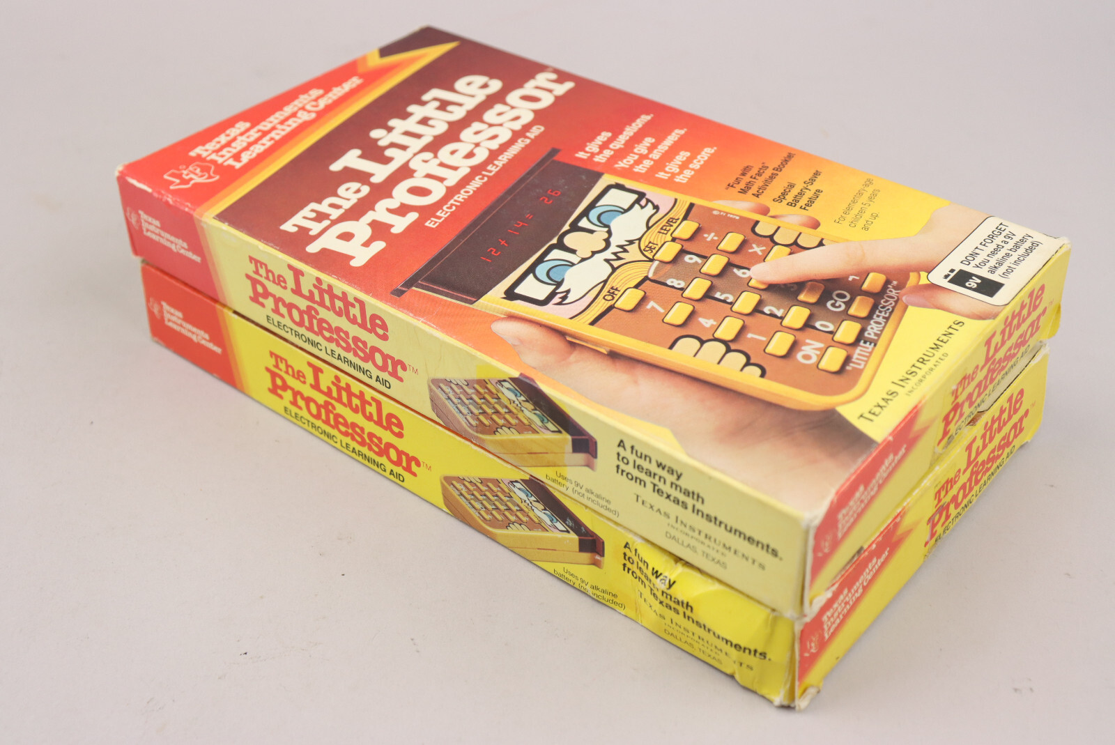 Lot of 2 VTG 1979 TI Little Professor Learning Aid CIB Complete Tested Working!