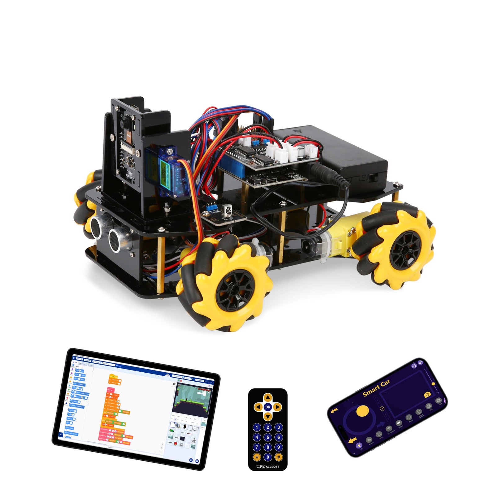 ACEBOTT Robot Kit with 3MP Camera, Robotics for Kids Ages 8–12 1216 Compatibl…