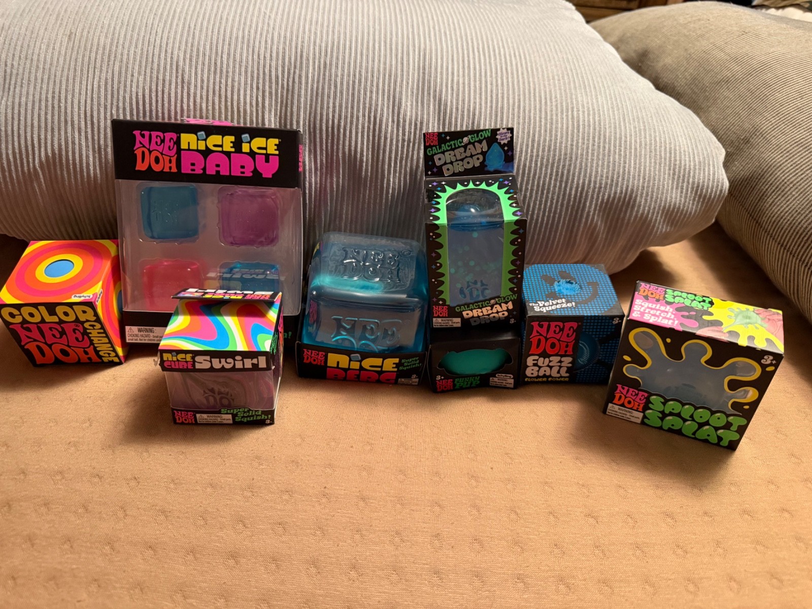 Needoh lot of 8 EXTREMELY RARE as a set of 8 includes Galactic Glow in the Dark