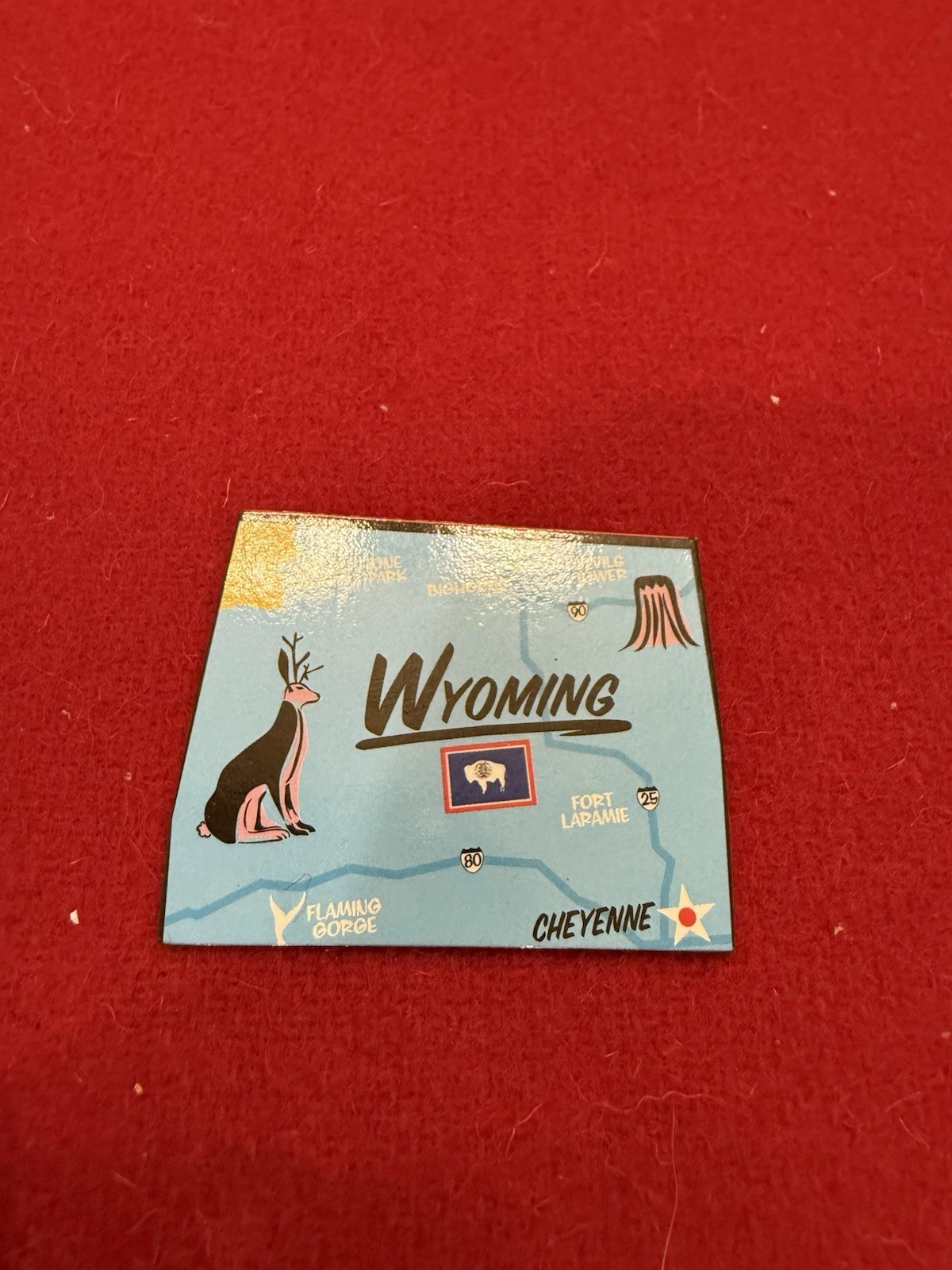USA Magnetic State Puzzle Map Ata-Boy Play-N-Learn Wyoming Replacement Piece 1
