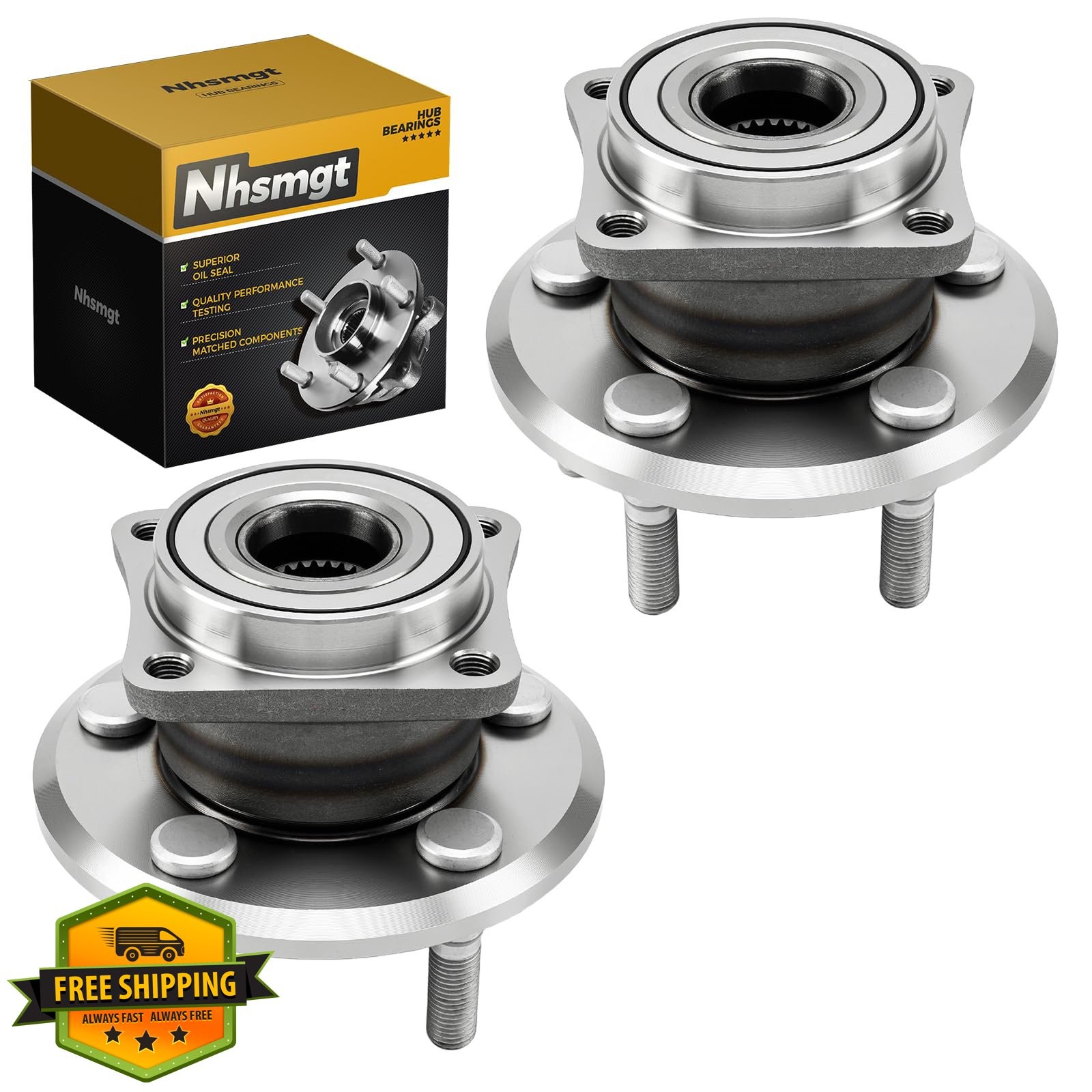 Nhsmgt 2x AWD Wheel Hub Bearing Assembly Toyota Matrix 03-06 Vibe 03-06