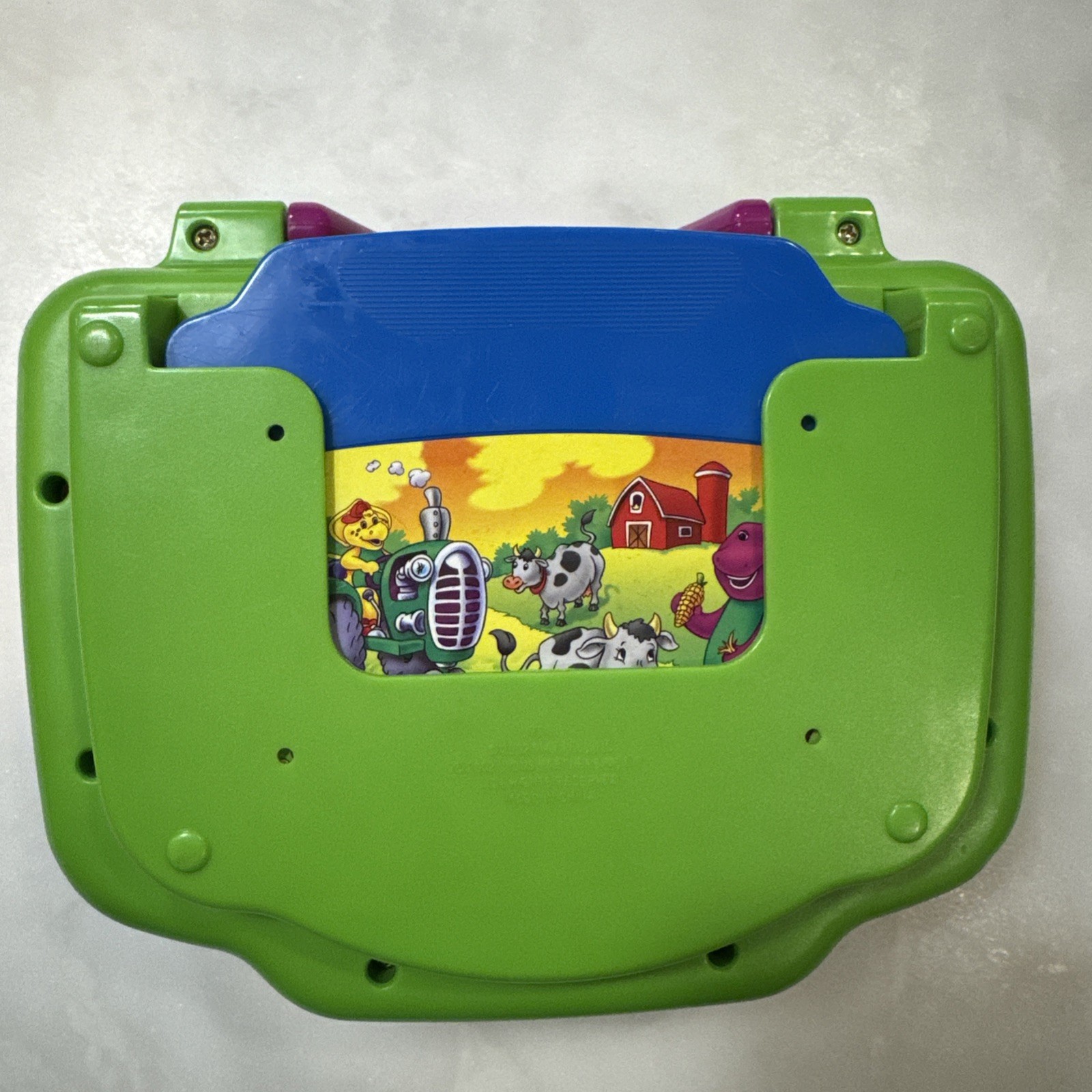 Barney Learning Fun Laptop Toy Complete 5 Story Activity Cards Vtg 2002 Works!