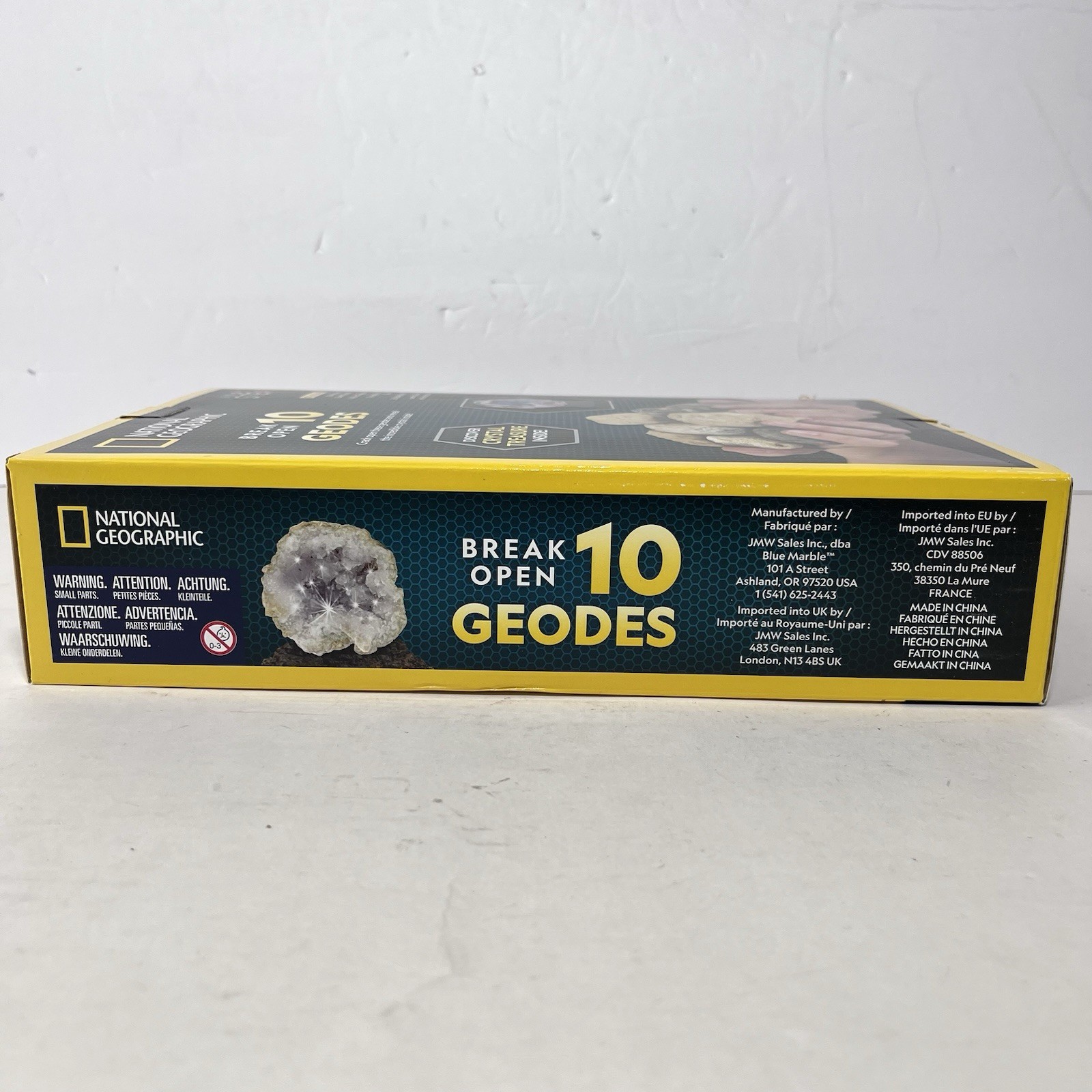 Break Open 10 Geodes Kit, Includes Goggles & Display Stands, STEM Gift for Kids