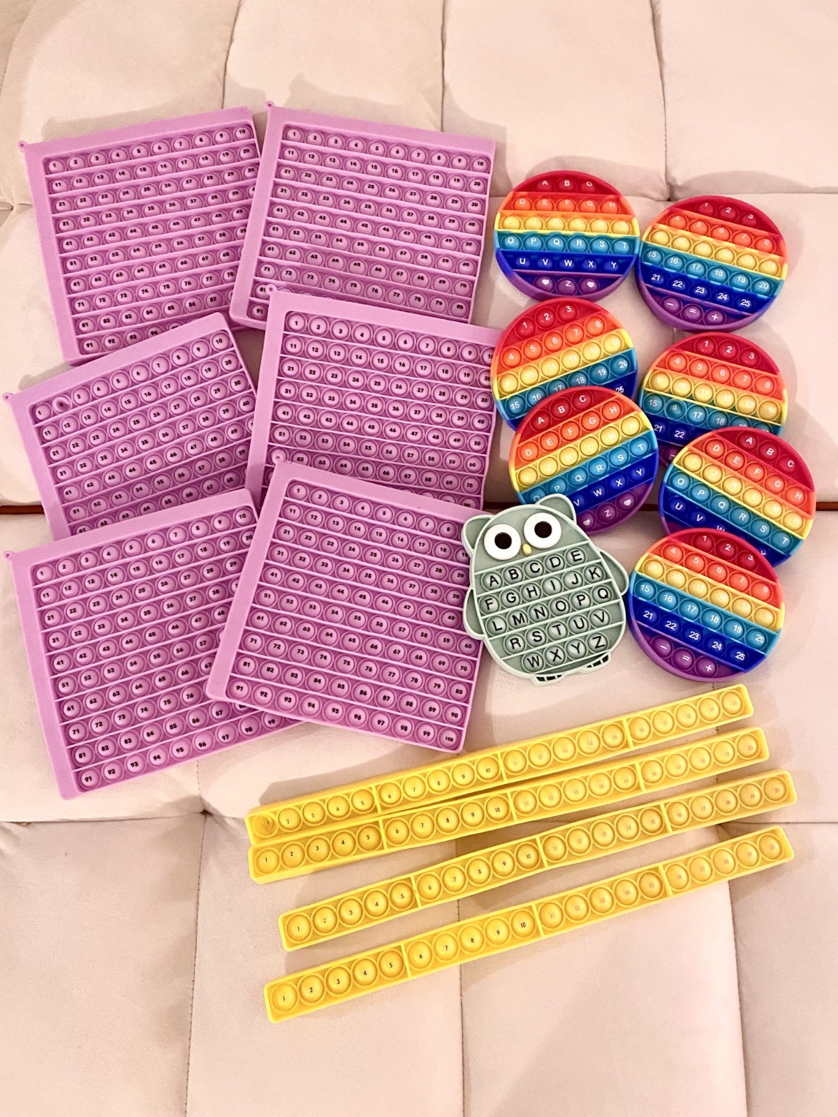 Classroom Alphabet Number Letter Counting Pop It Bundle Set