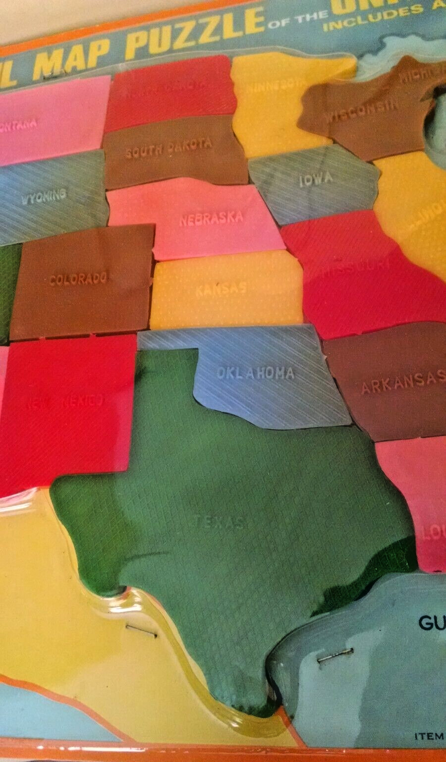 UNITED STATES MAP CHADWICK MILLER ITEM NO 90514 SET 2 PLASTIC COMPLETE HONG KONG